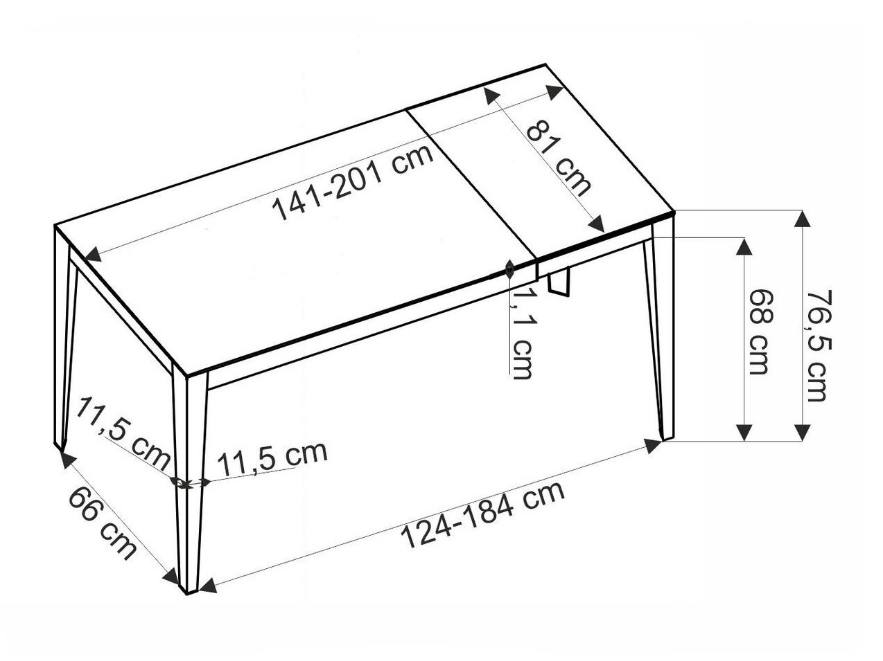 Table Houston 2157 (White marble)