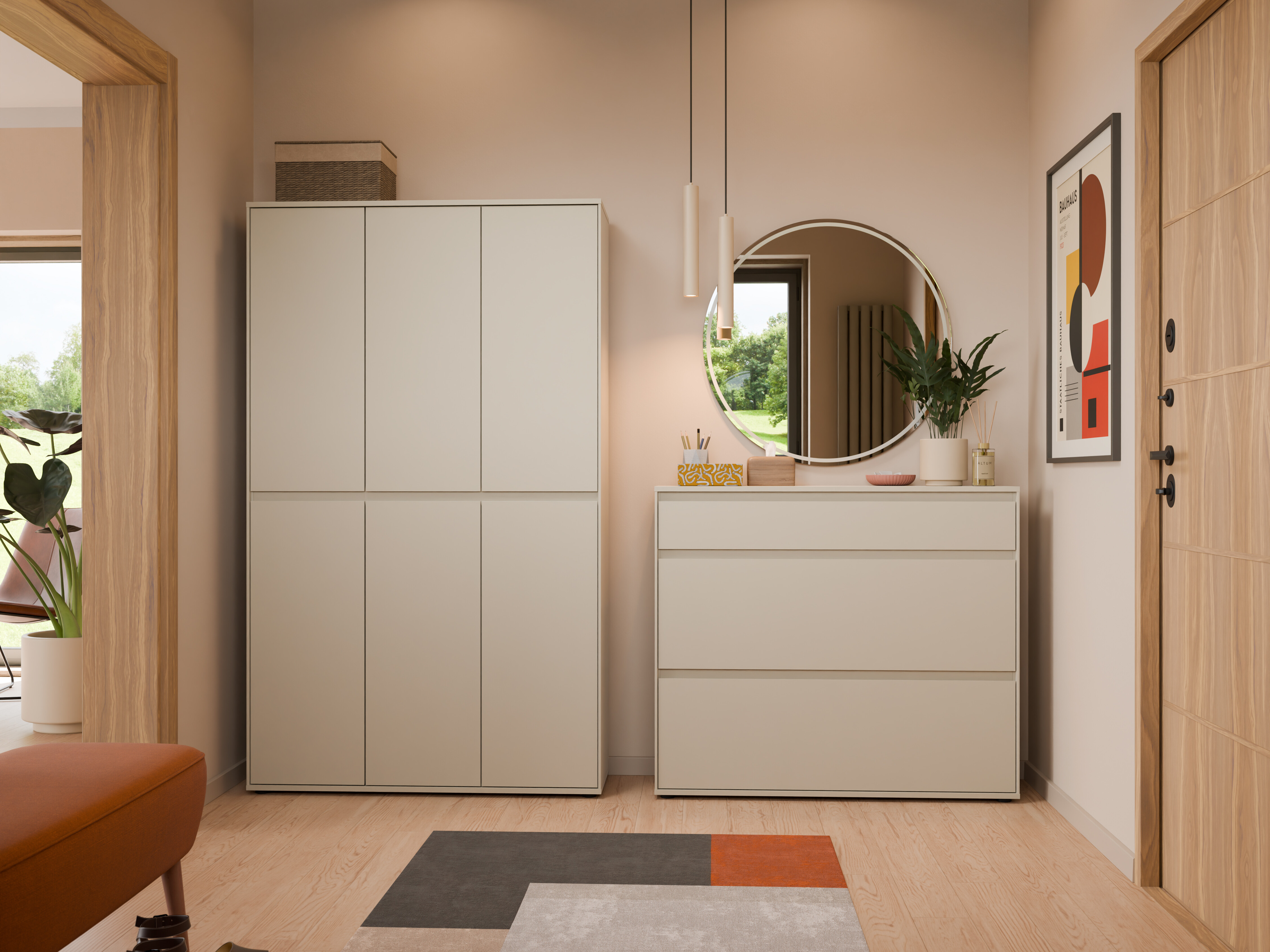 Shoe cabinet Torfiou 102 (Cashmere)