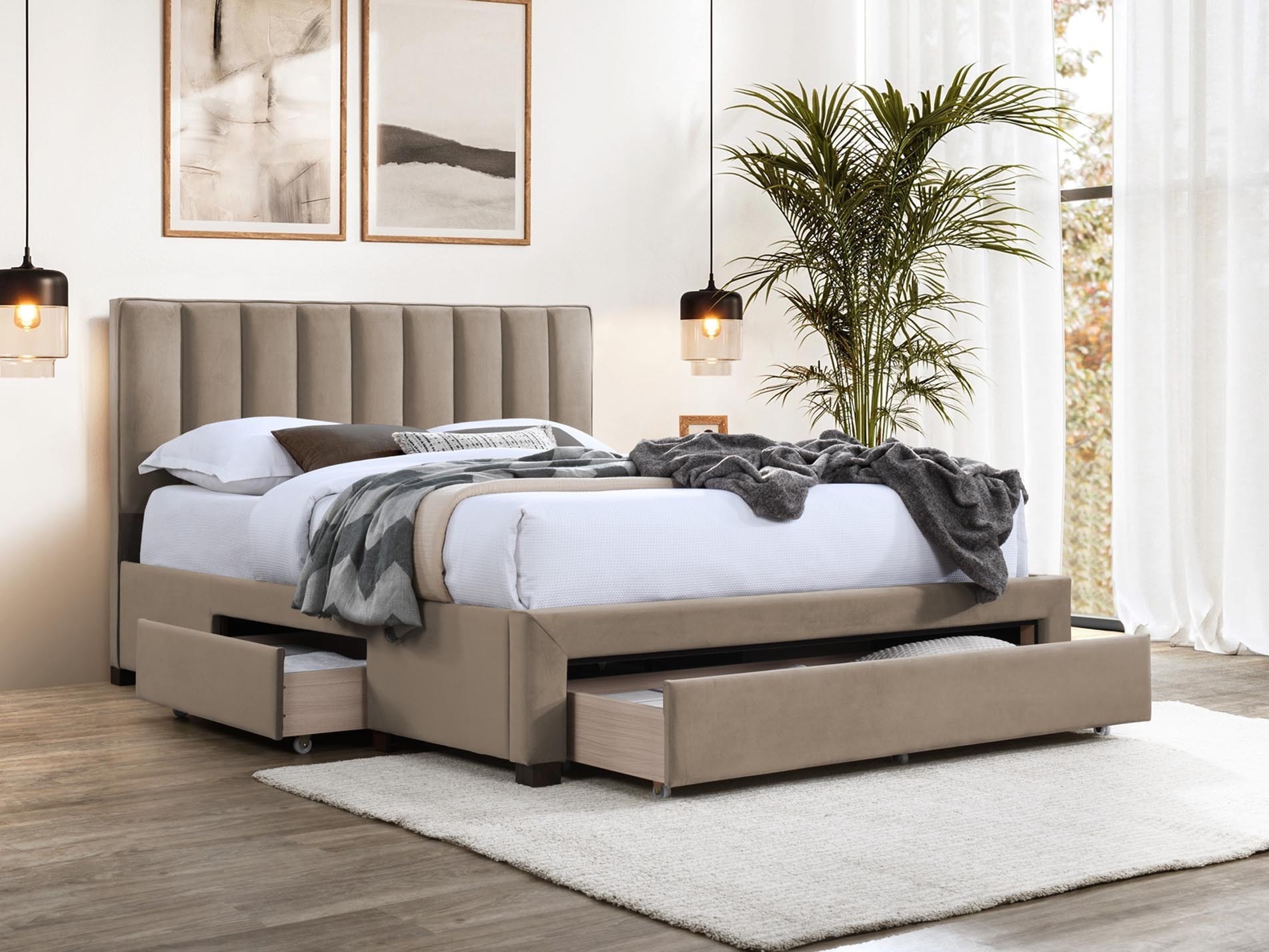 Bed Houston Fides (Taupe)