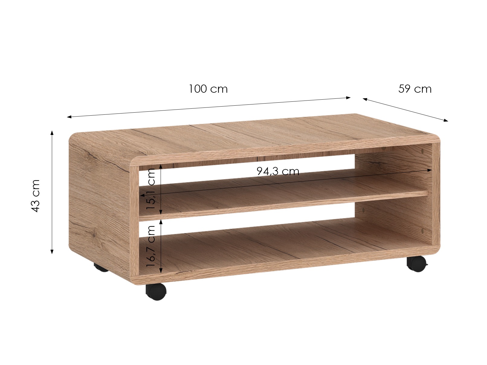 Coffee table Ontario 239 (San Remo oak)