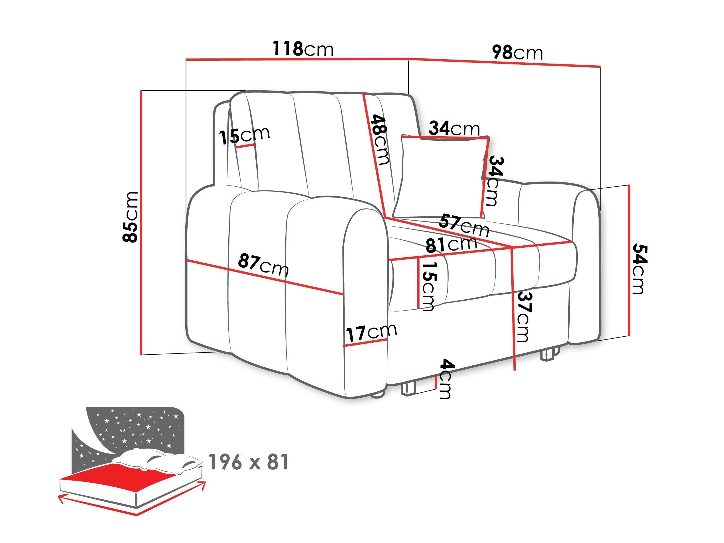 Armchair Columbus 262 (Lumo 40)