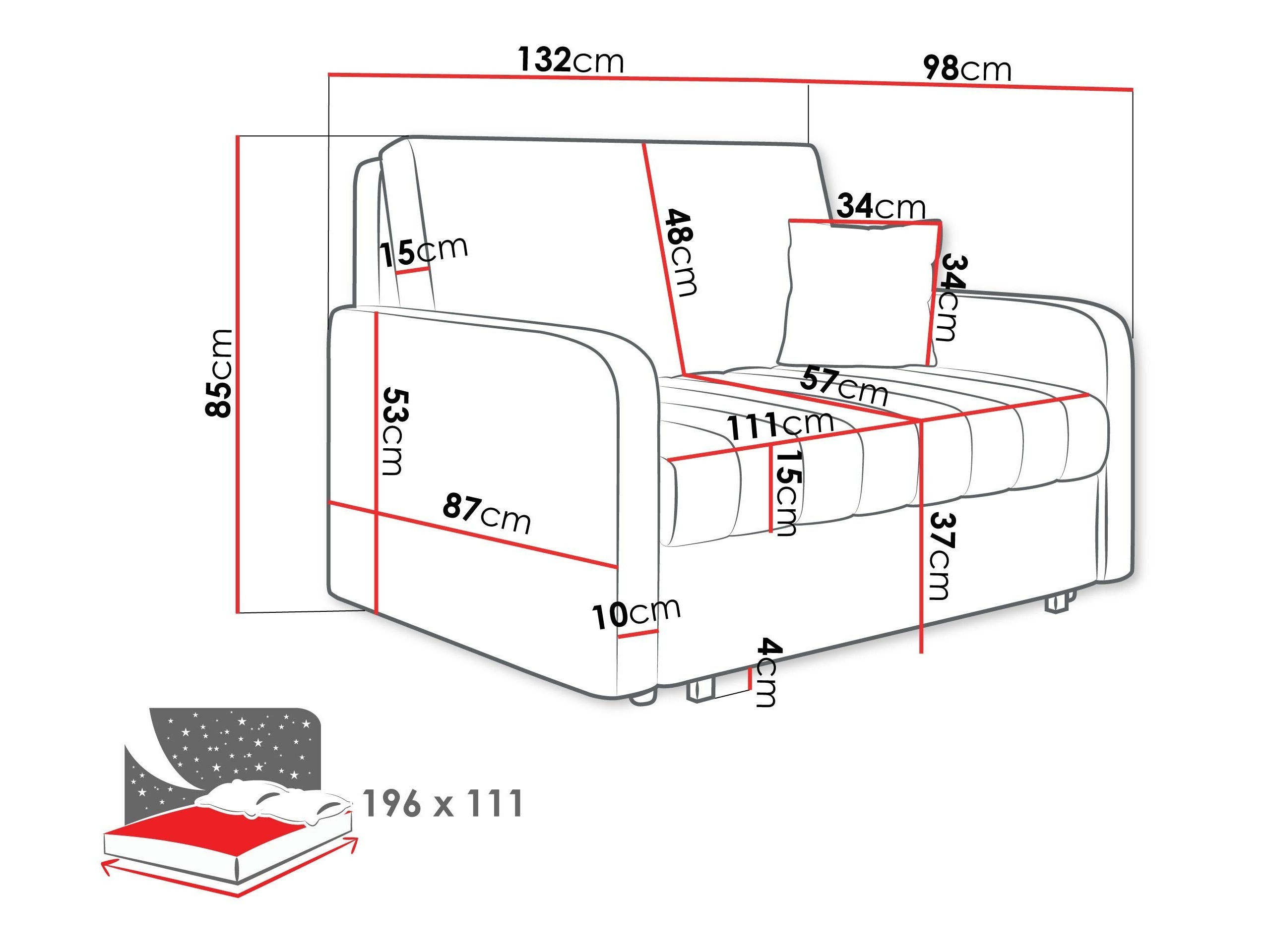Sofa bed Columbus 259 (Polo 872)