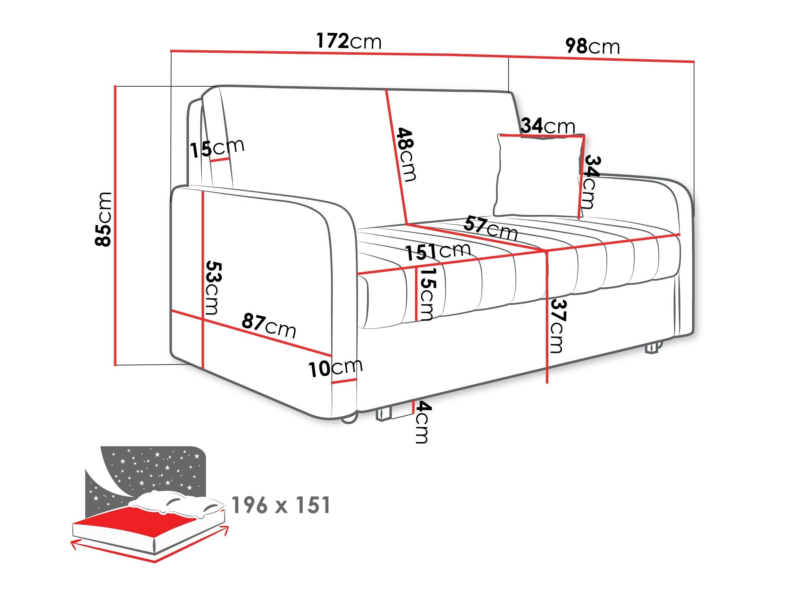 Sofa bed Columbus 261 (Polo 894)