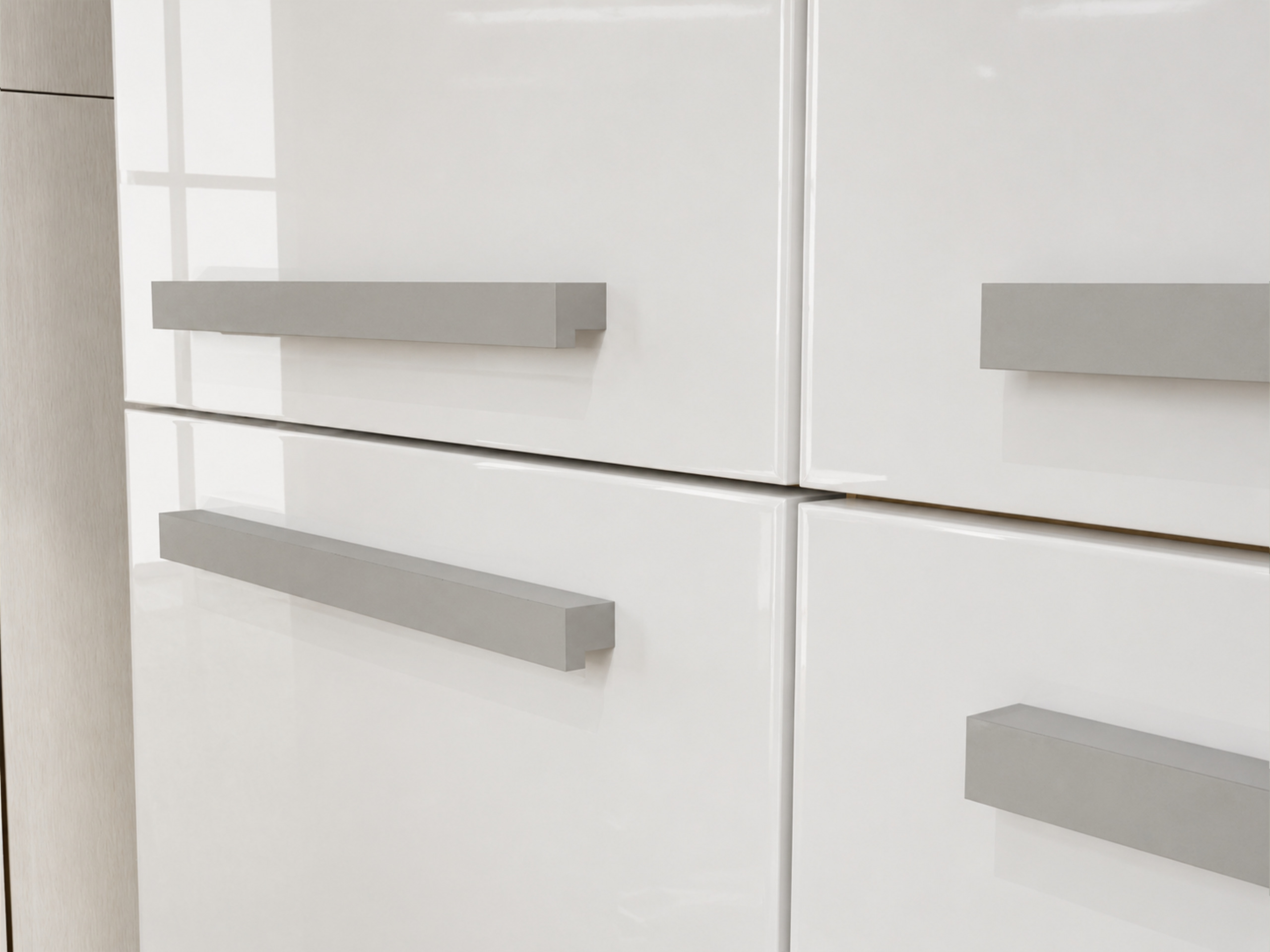 Standing bathroom cabinet Nolmaru 100 (Artisan oak + Glossy white)