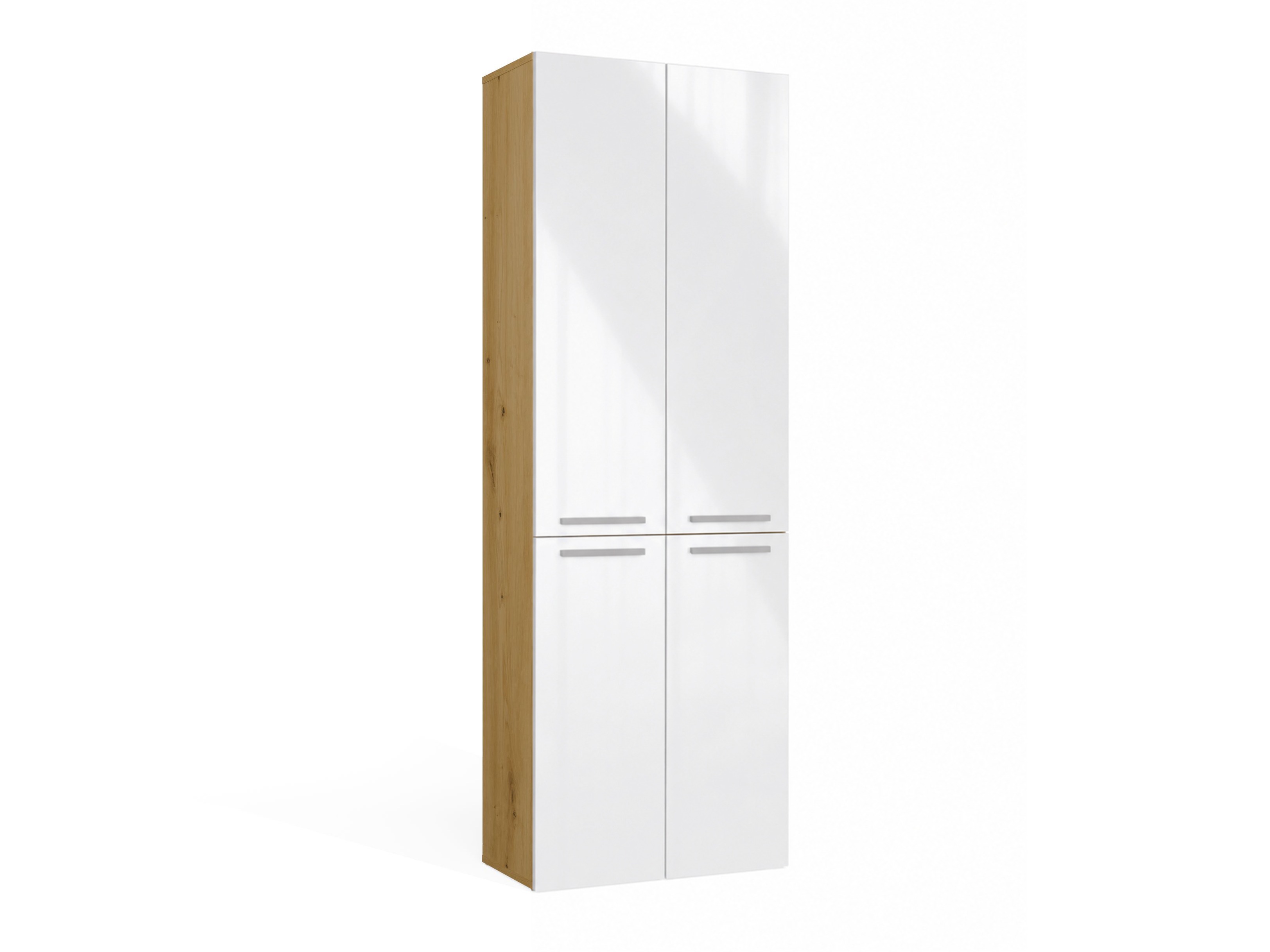 Standing bathroom cabinet Nolmaru 100 (Artisan oak + Glossy white)