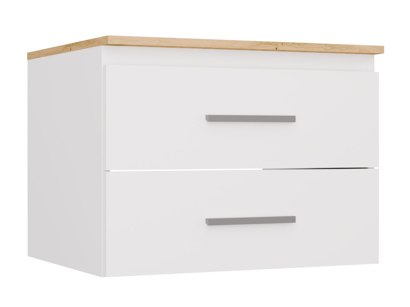 Wall-mounted bathroom cabinet for washbasin Nolmaru 112 (White + Artisan oak)