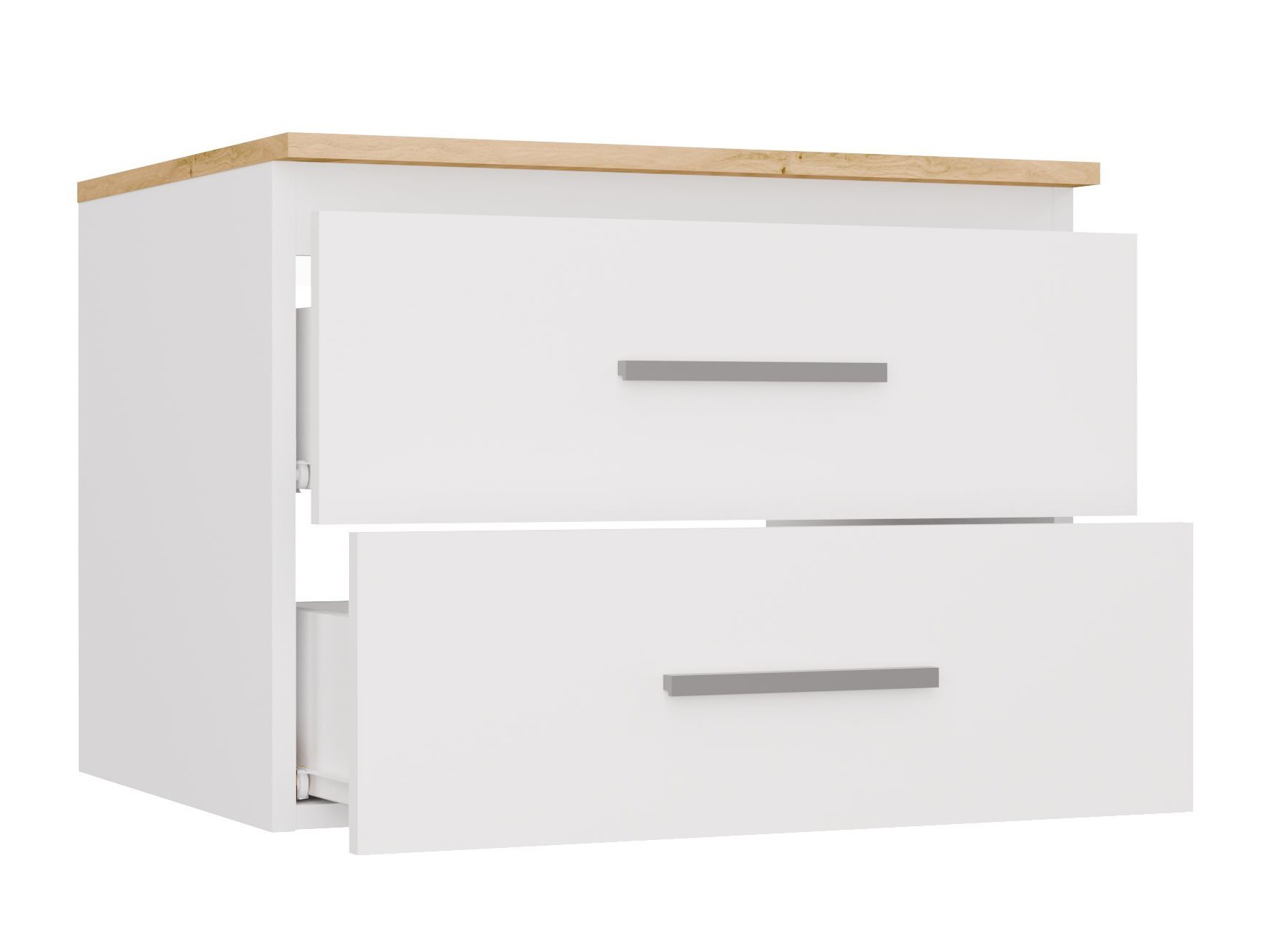 Wall-mounted bathroom cabinet for washbasin Nolmaru 112 (White + Artisan oak)