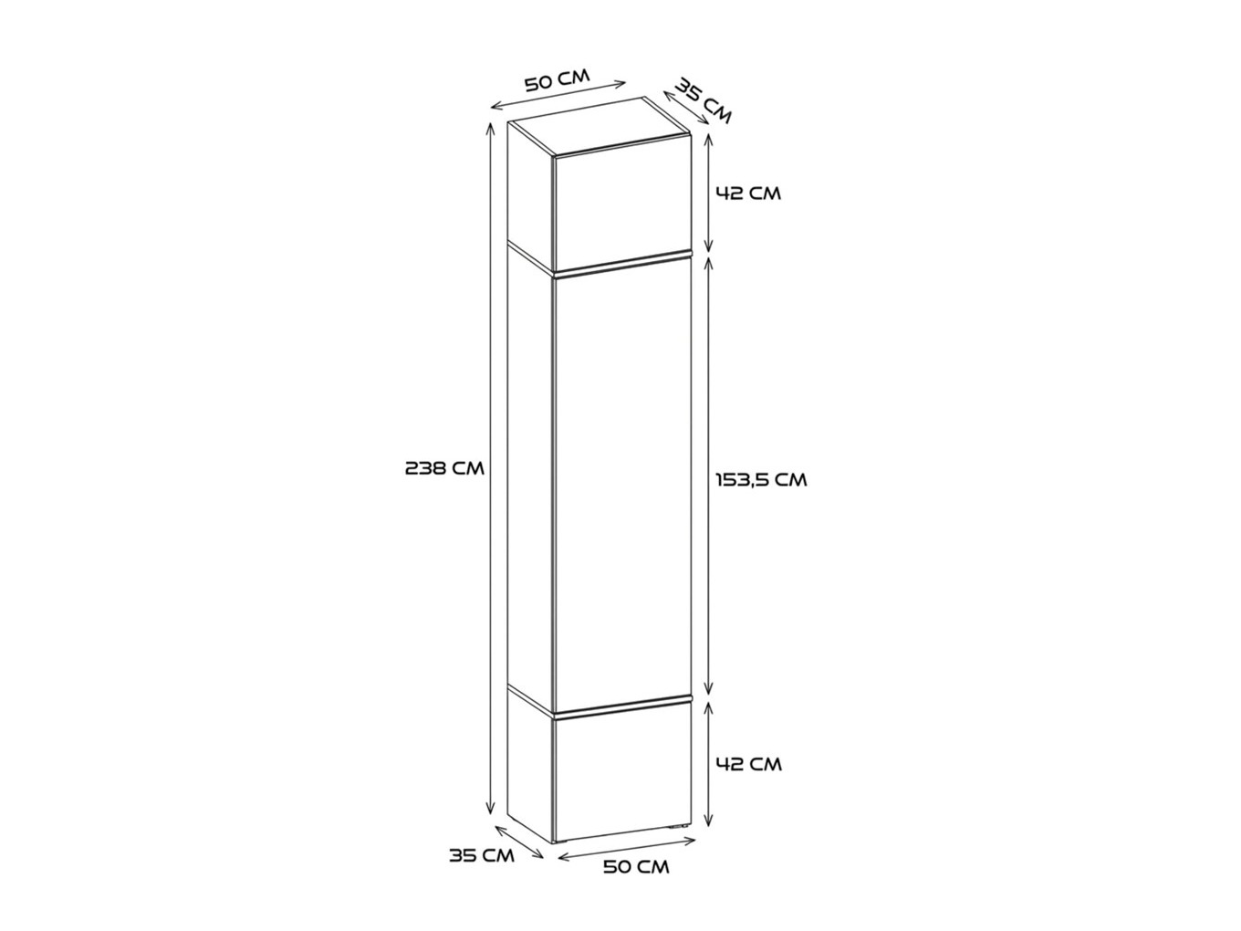 Wardrobe Mandeville 375 (Sonoma oak)