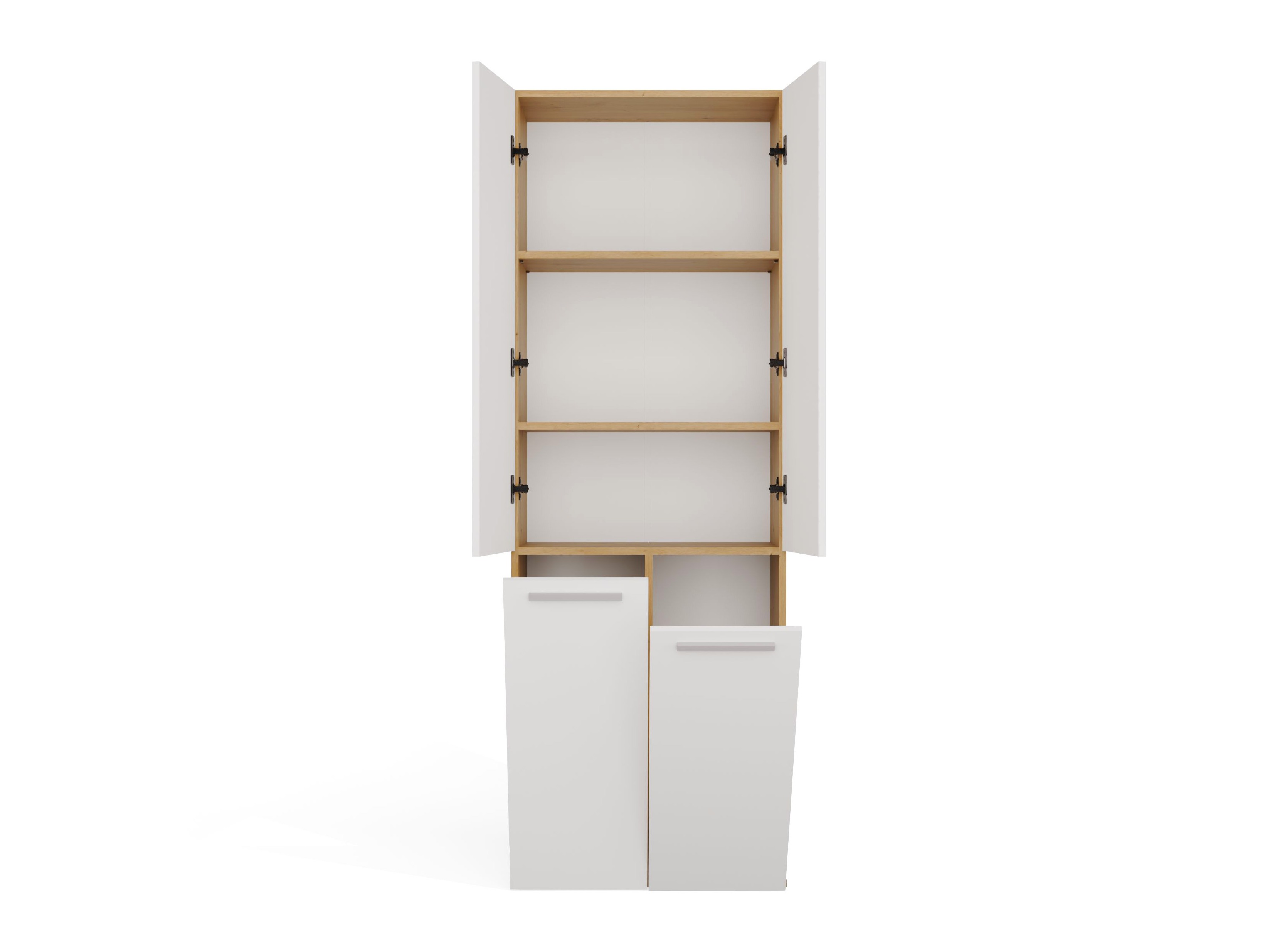 Standing bathroom cabinet Nolmaru 102 (Artisan oak + White)