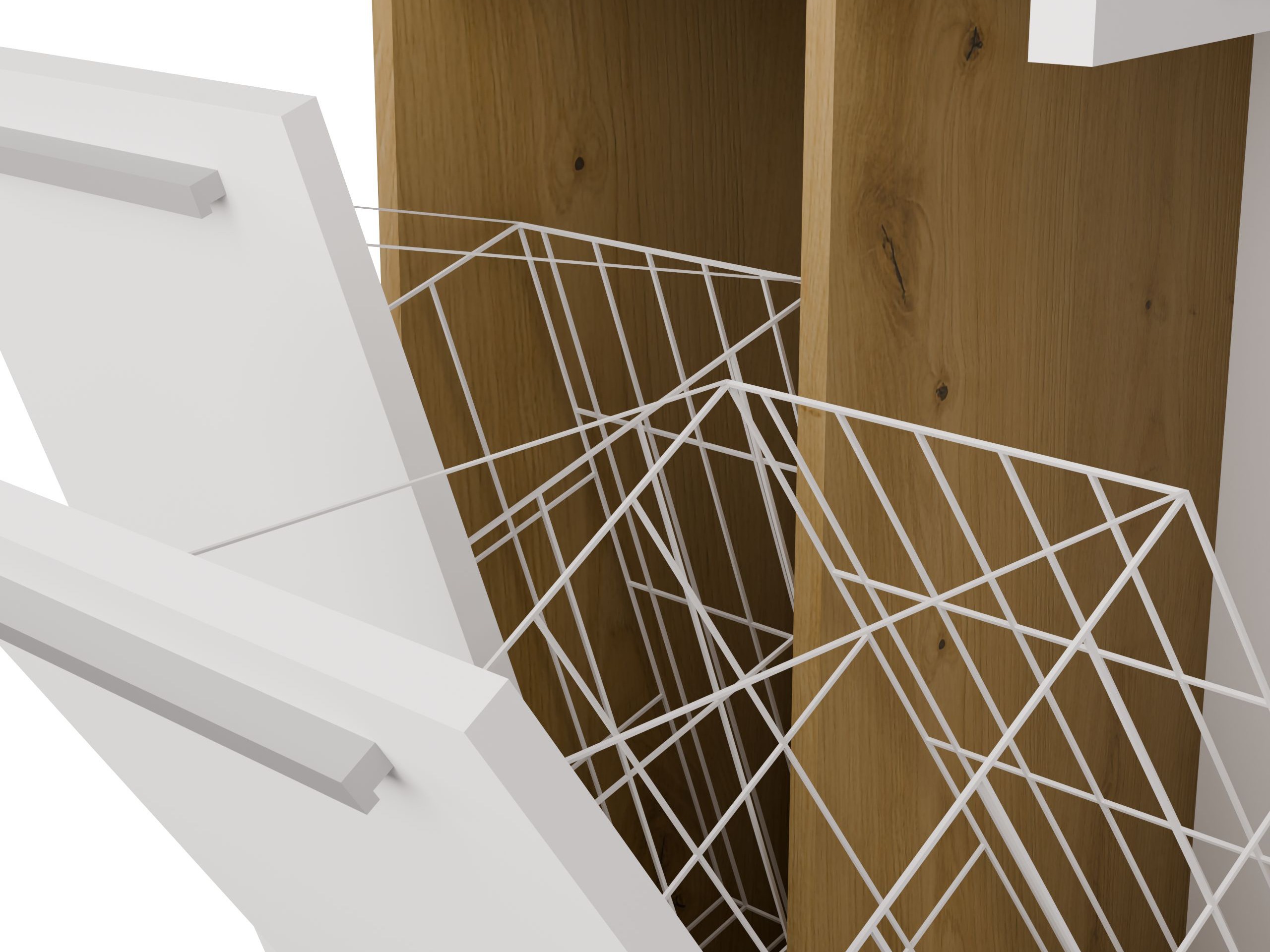 Standing bathroom cabinet Nolmaru 102 (Artisan oak + White)