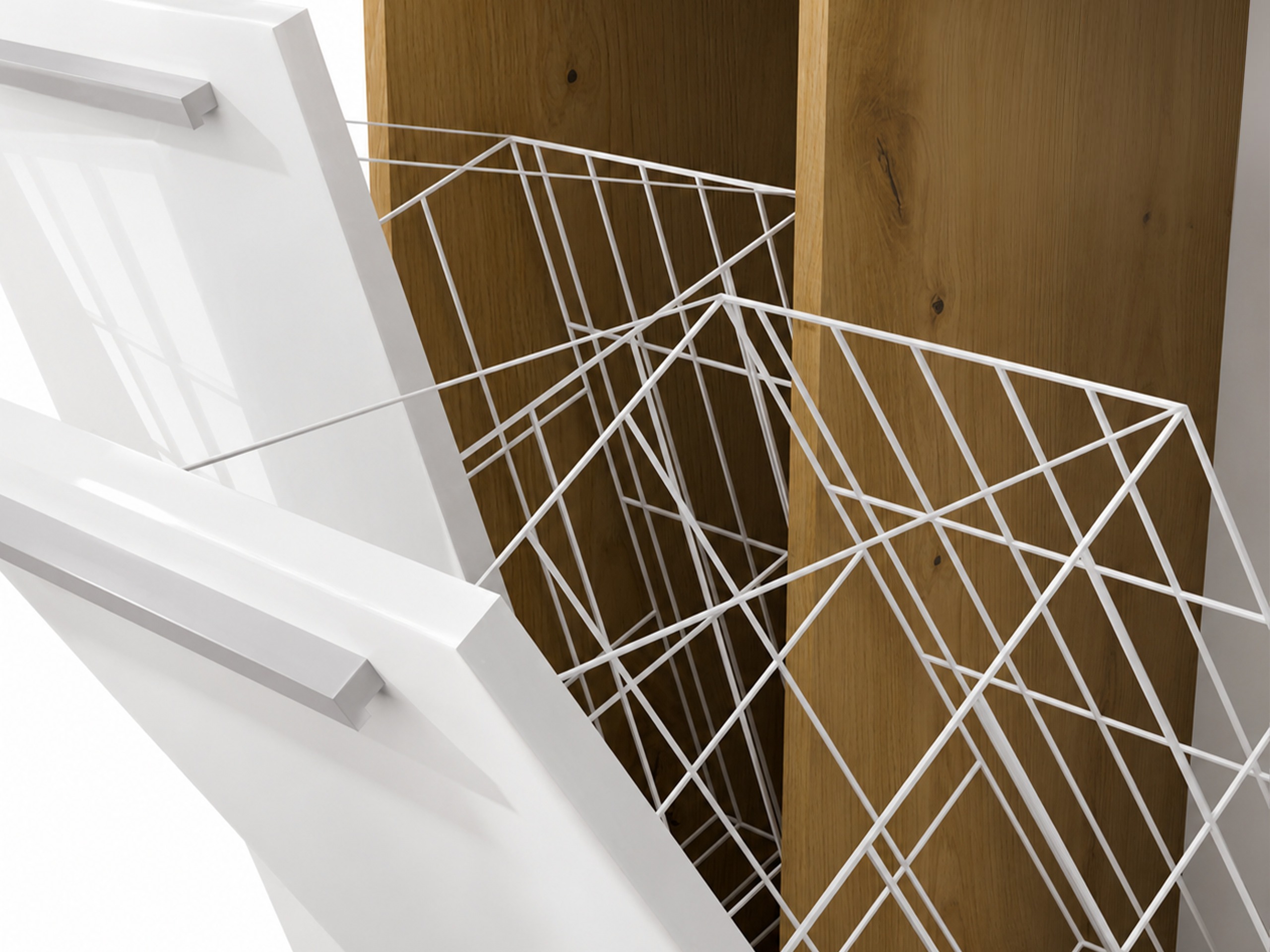 Standing bathroom cabinet Nolmaru 103 (Artisan oak + Glossy white)
