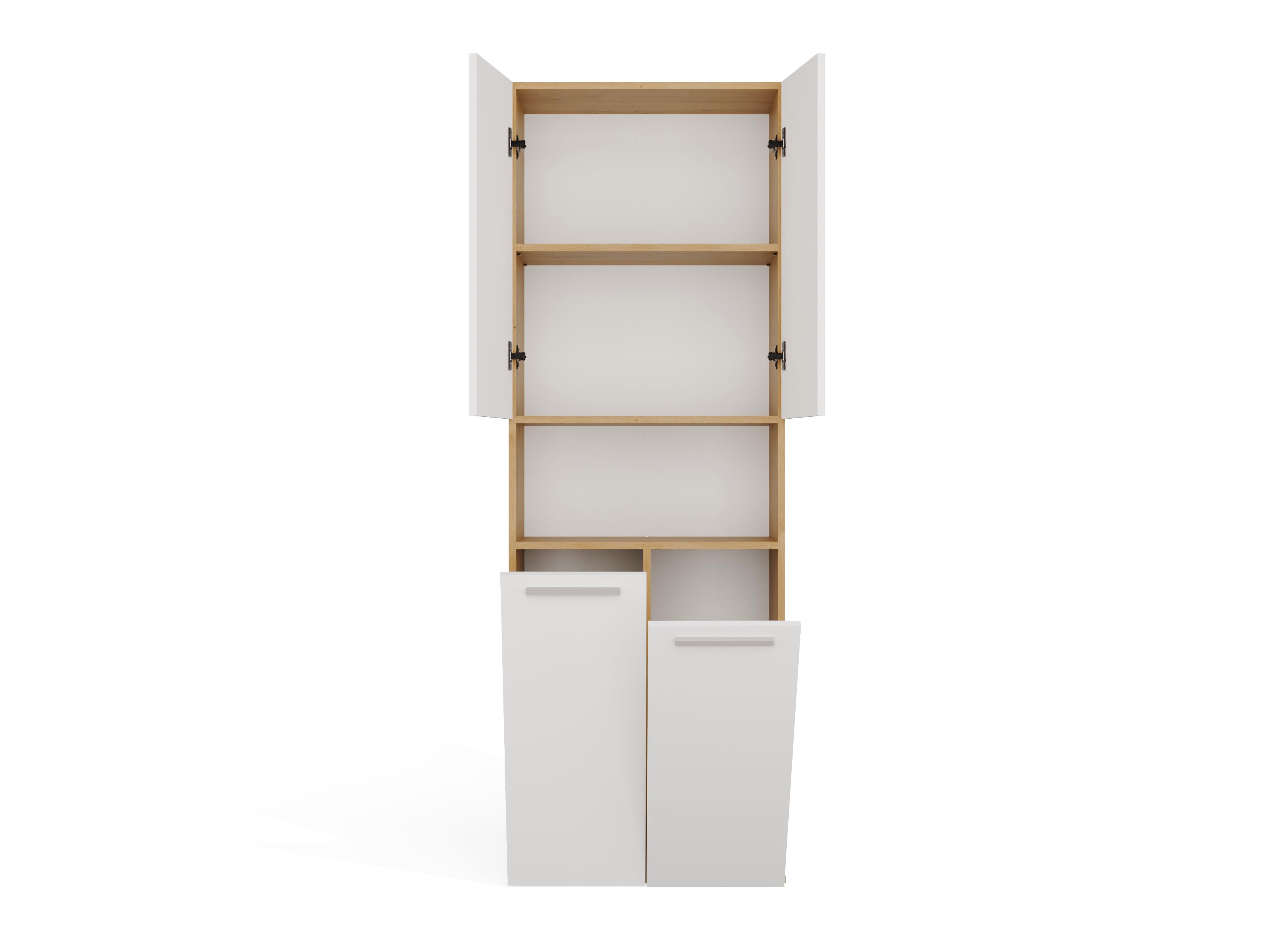 Standing bathroom cabinet Nolmaru 103 (Artisan oak + White)