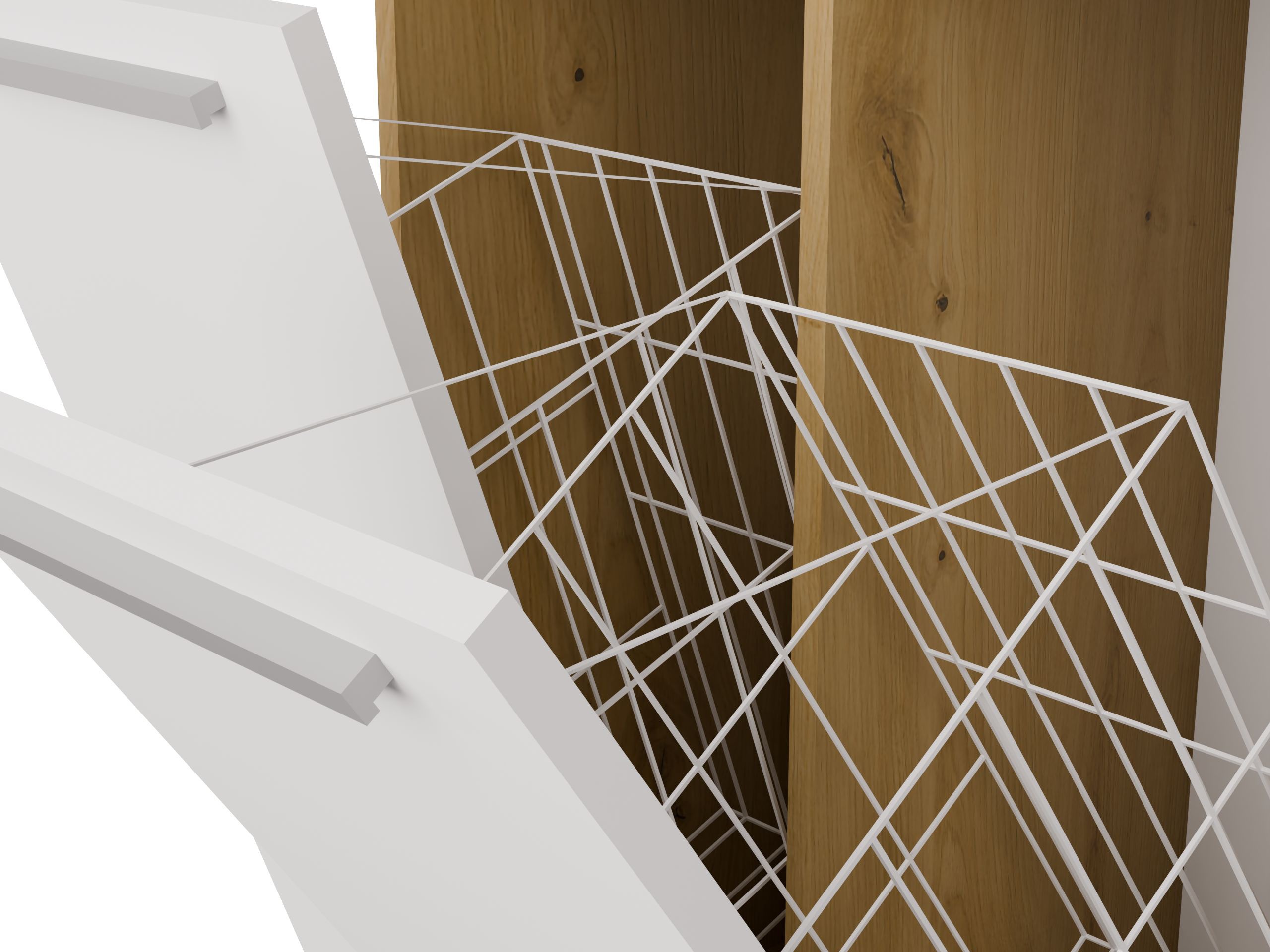 Standing bathroom cabinet Nolmaru 103 (Artisan oak + White)
