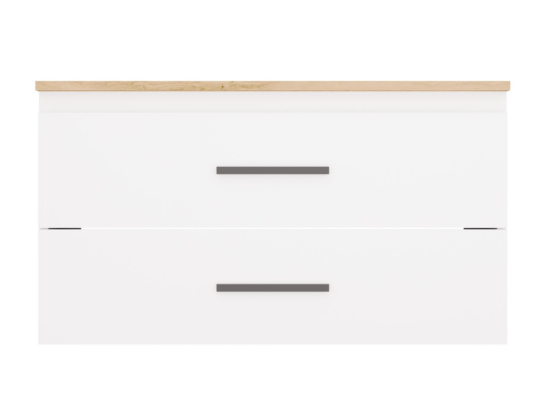 Wall-mounted bathroom cabinet for washbasin Nolmaru 113 (Artisan oak + White)