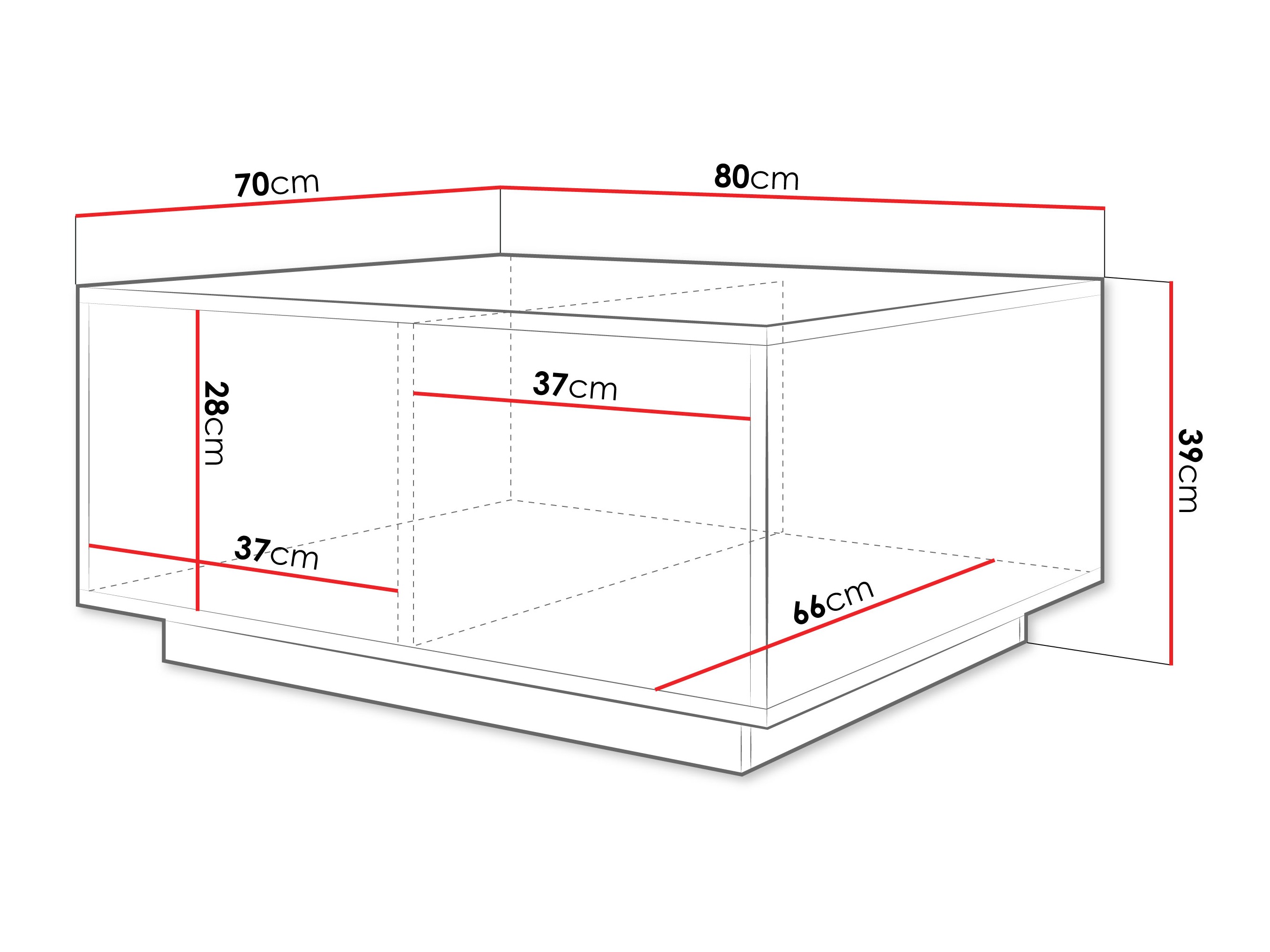Coffee table Comfivo Unda (Walnut)