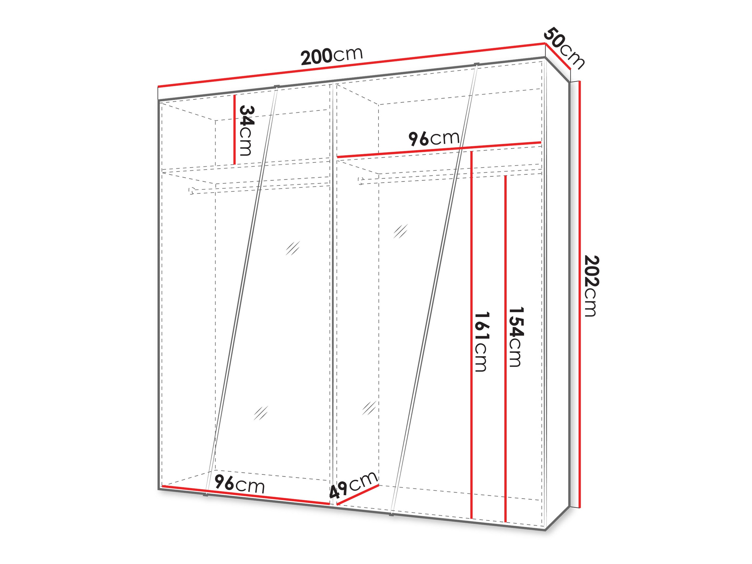 Wardrobe Hartford 635 (Walnut)