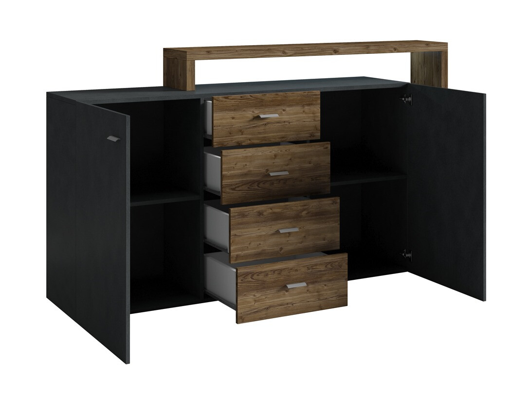 Chest of drawers Lutiva 106 (Anthracite + Ribbeck oak)