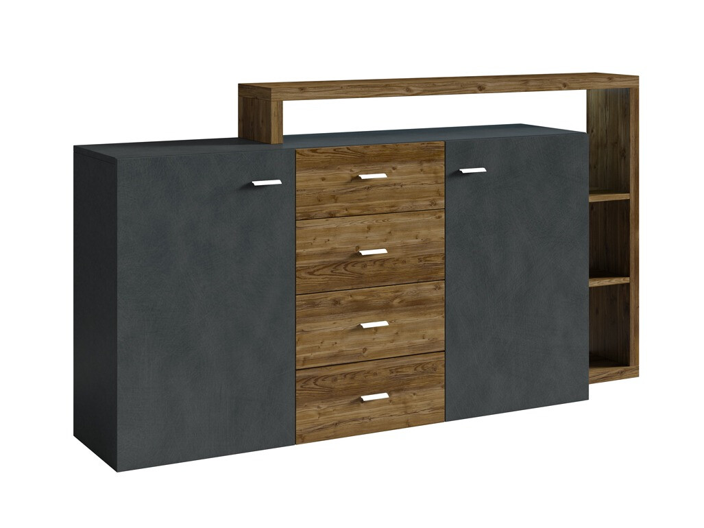 Chest of drawers Lutiva 106 (Matera grey + Dark spruce)