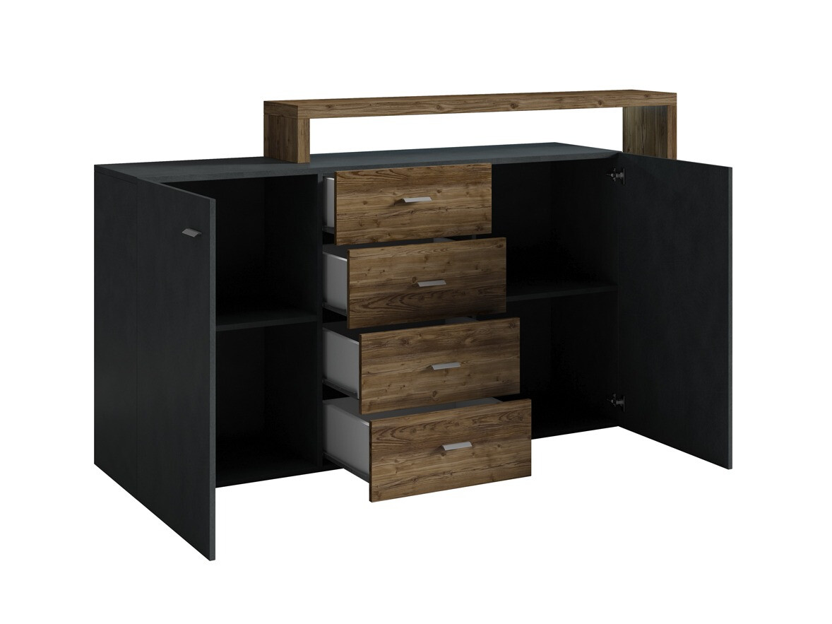 Chest of drawers Lutiva 106 (Matera grey + Dark spruce)