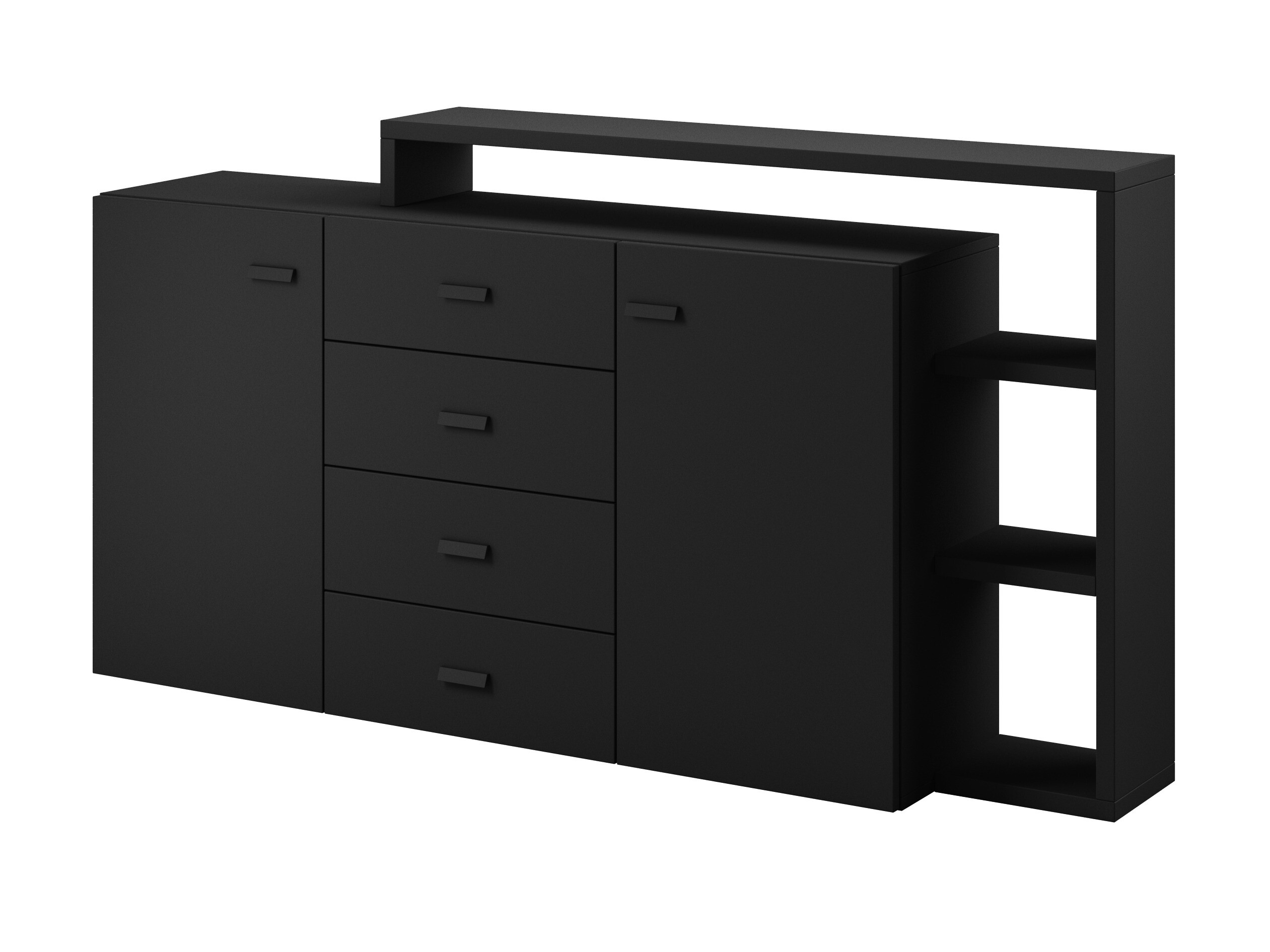 Chest of drawers Lutiva 106 (Matte black)