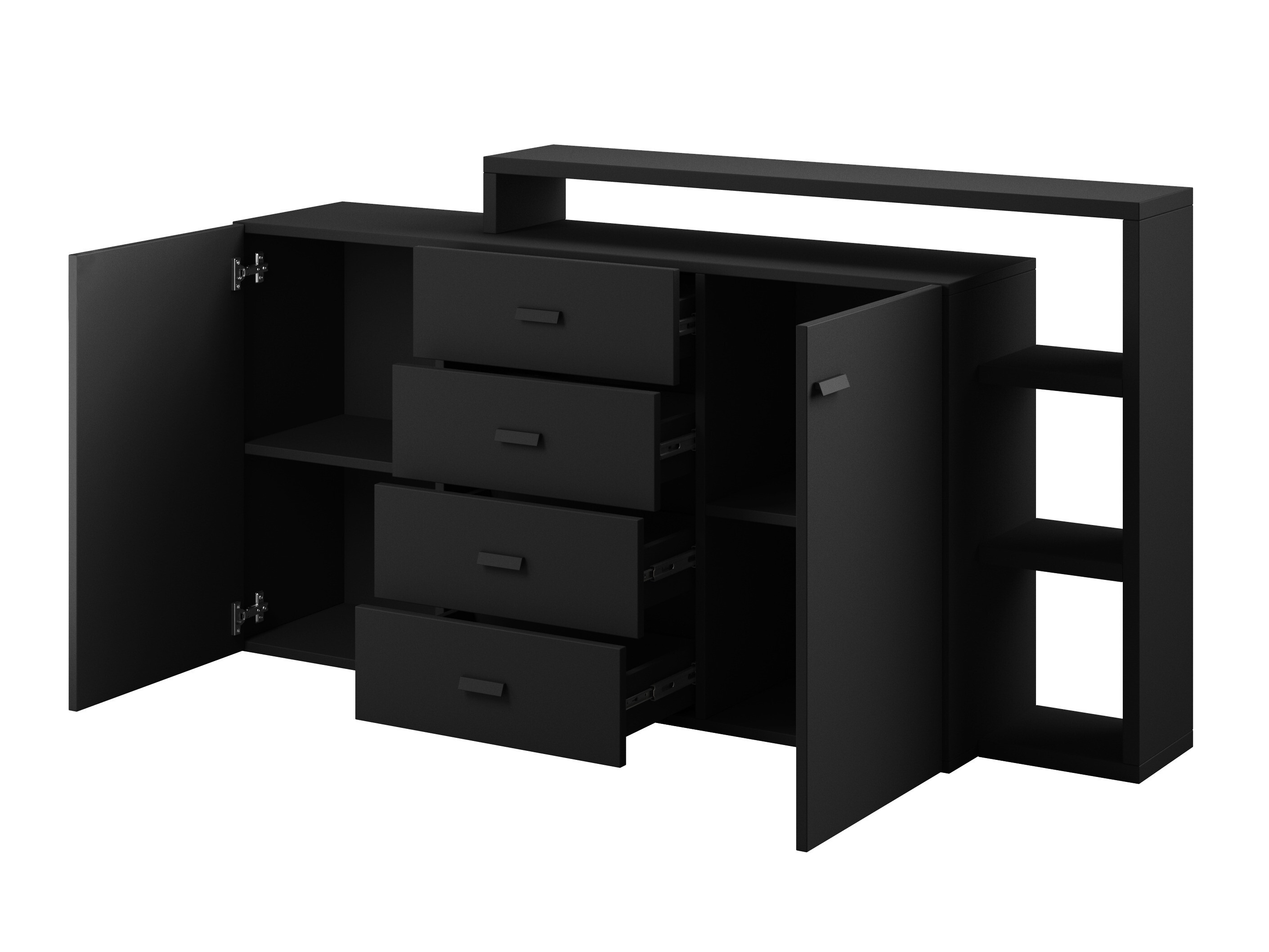 Chest of drawers Lutiva 106 (Matte black)