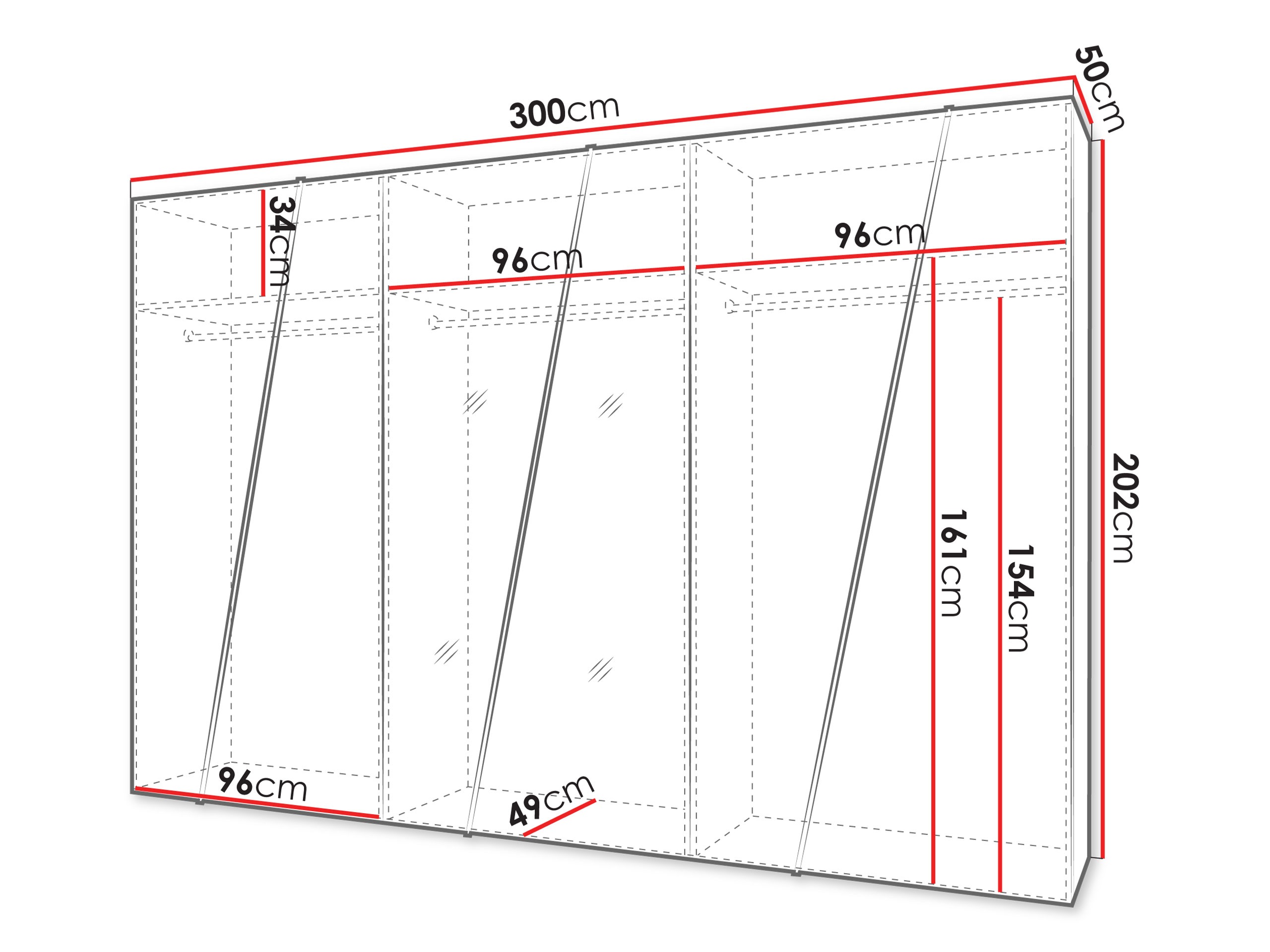 Wardrobe Hartford 642 (Black)