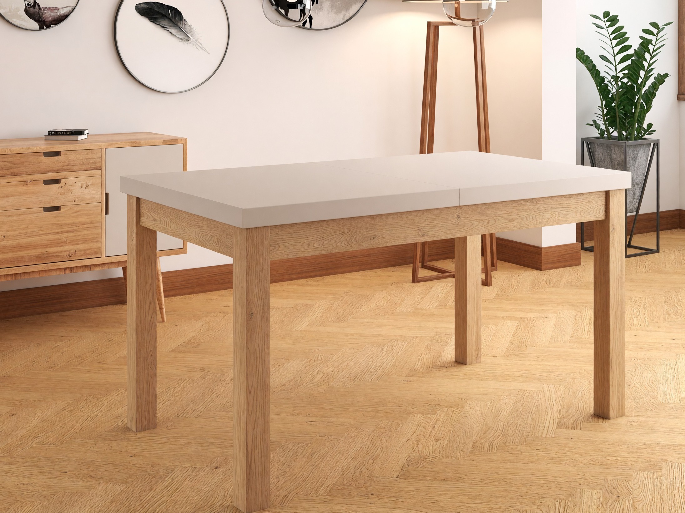 Table Detroit 976 (Cashmere + Cremona oak)