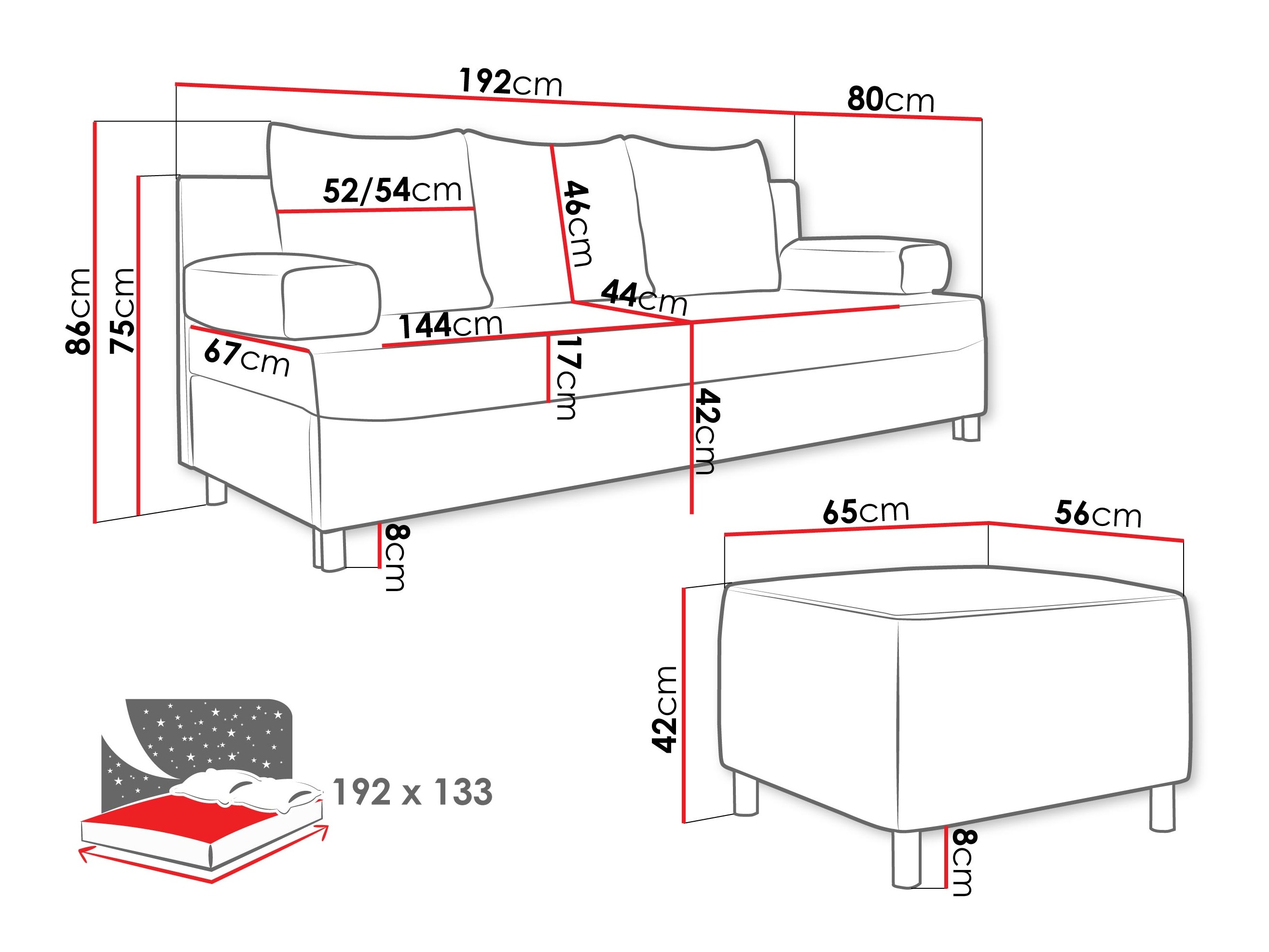 Upholstered furniture set Comfivo Artes (Bella 40)
