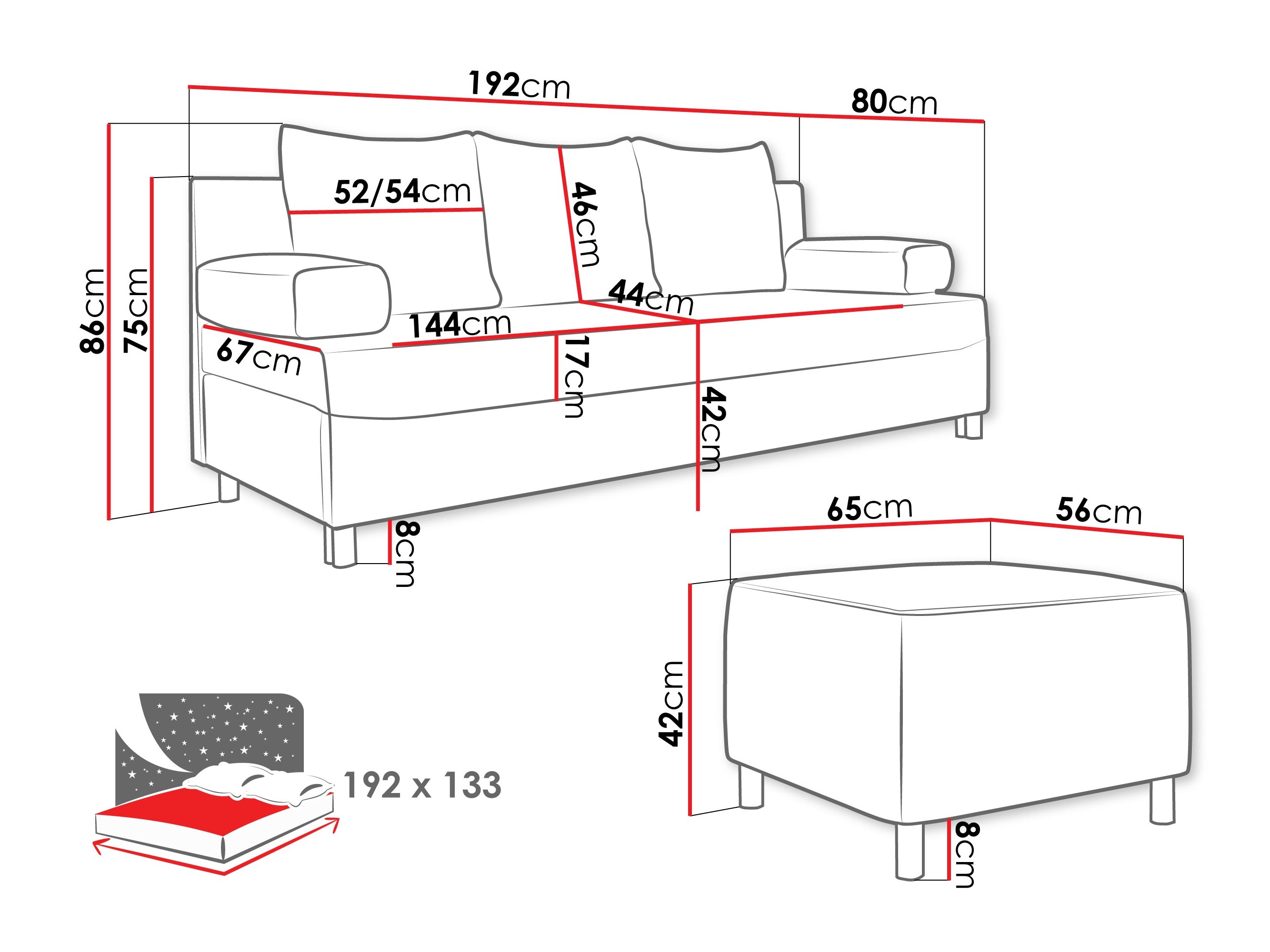 Upholstered furniture set Comfivo Artes (Fredo 25)