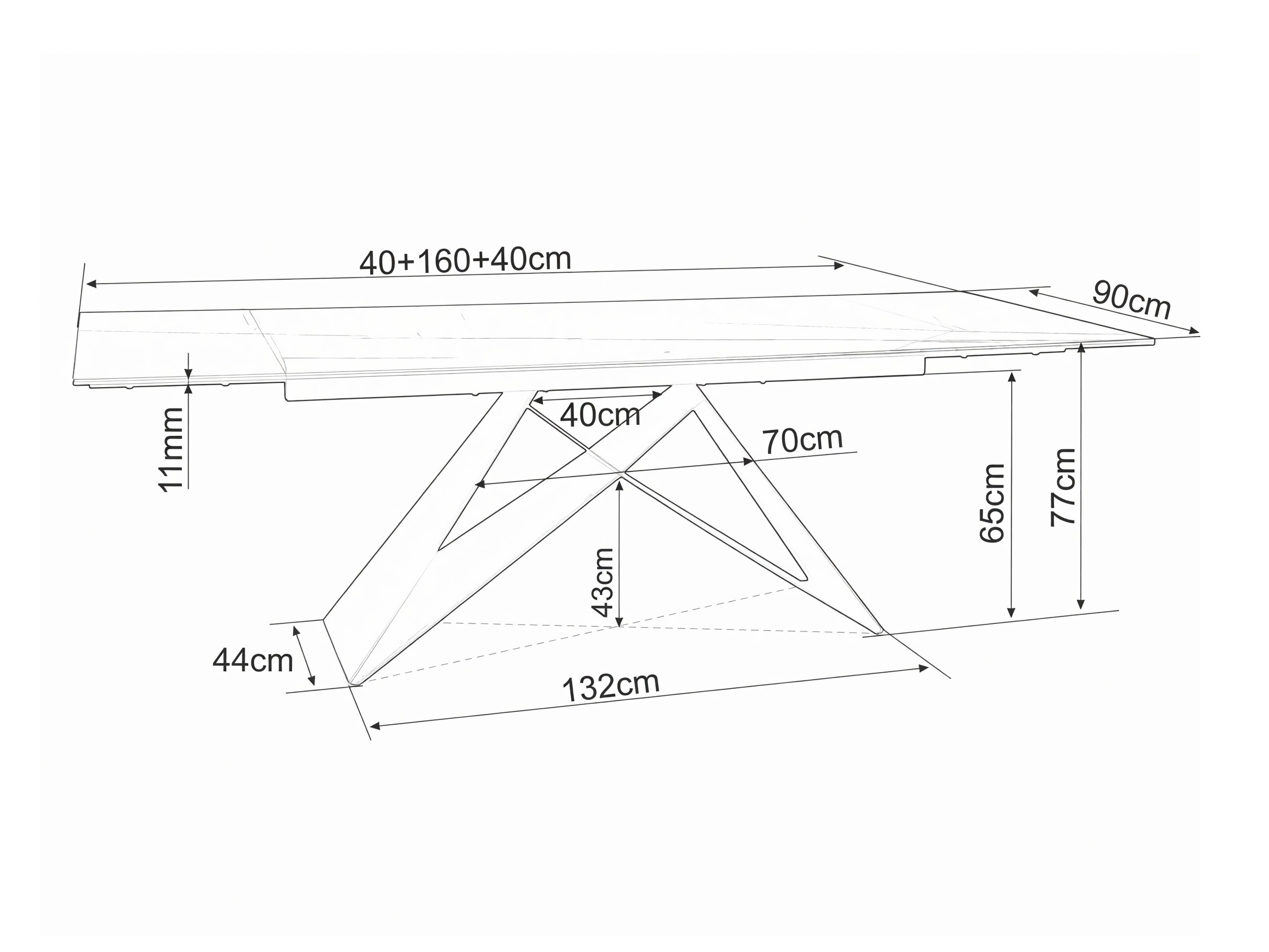 Table Detroit 978 (Brown)