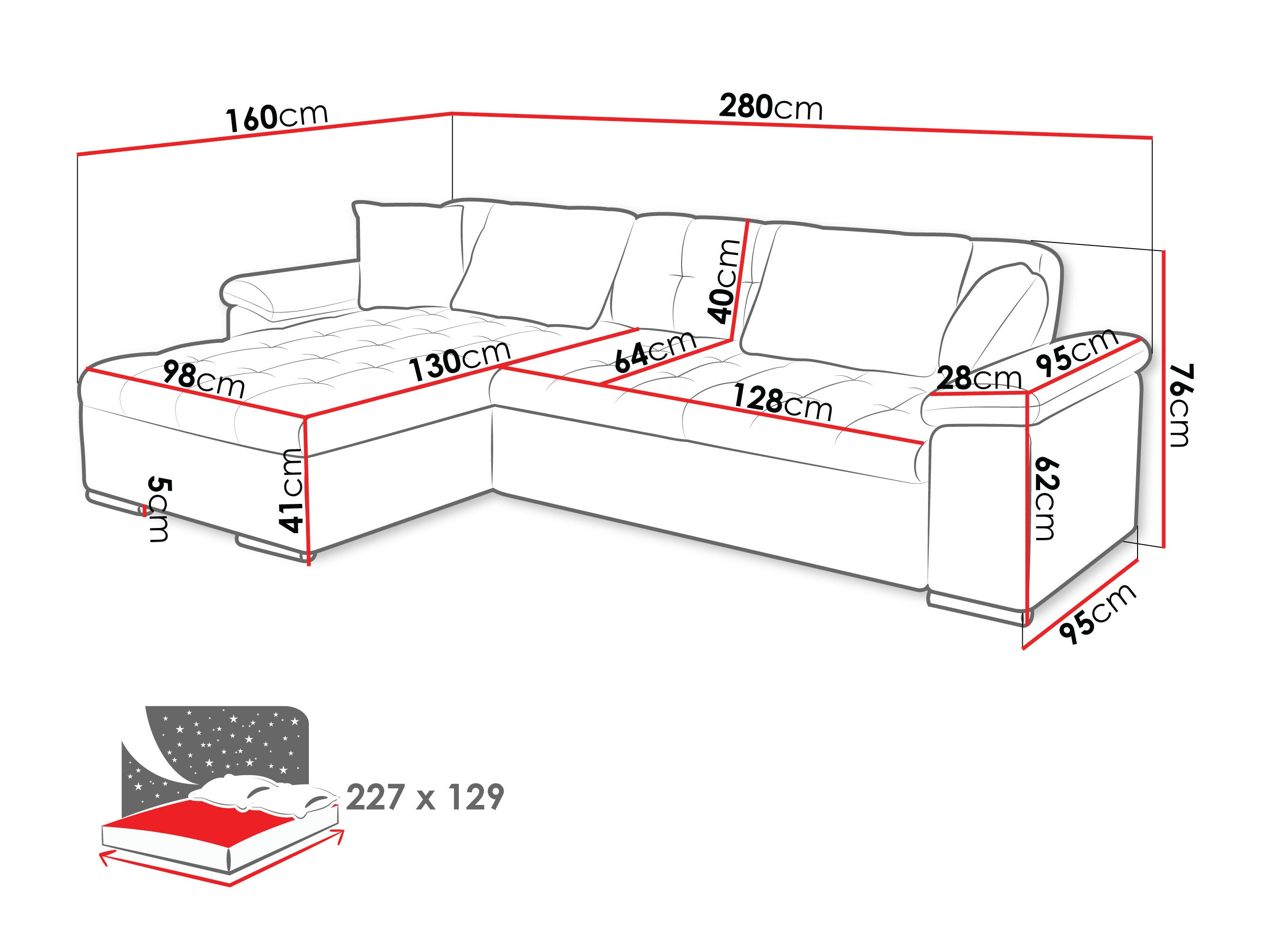 Corner sofa Comfivo Mica (Bella 05)