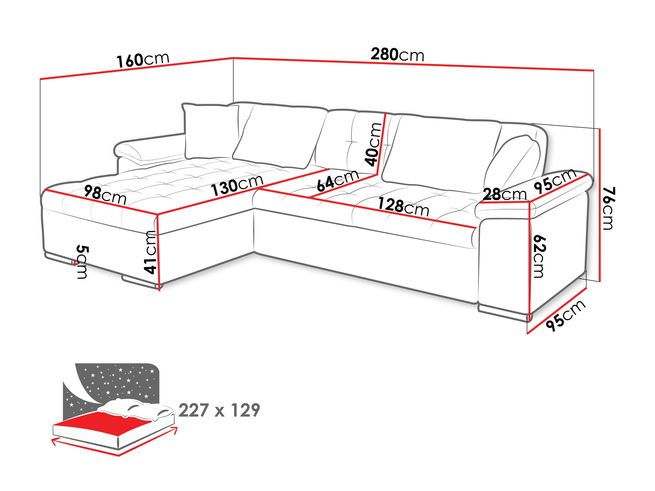 Corner sofa Comfivo Mica (Bella 65)