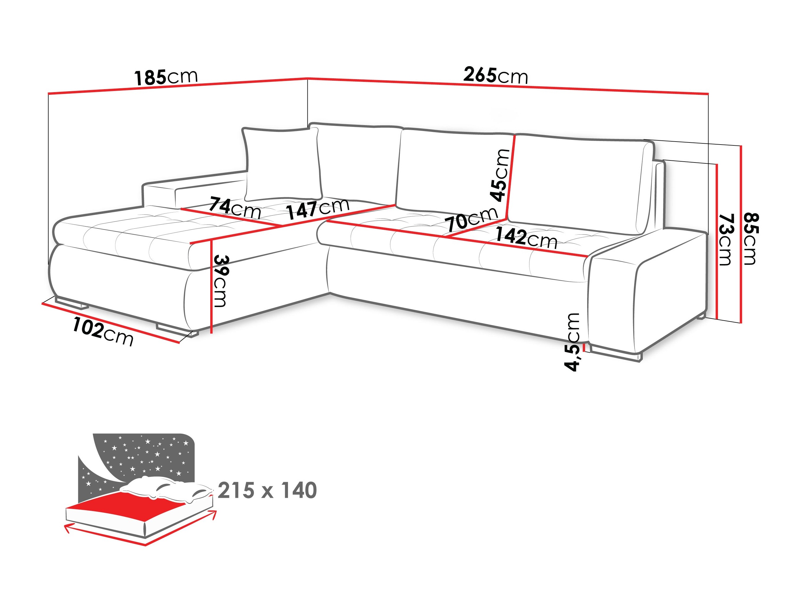 Corner sofa Comfivo Nitor (Soul 20)