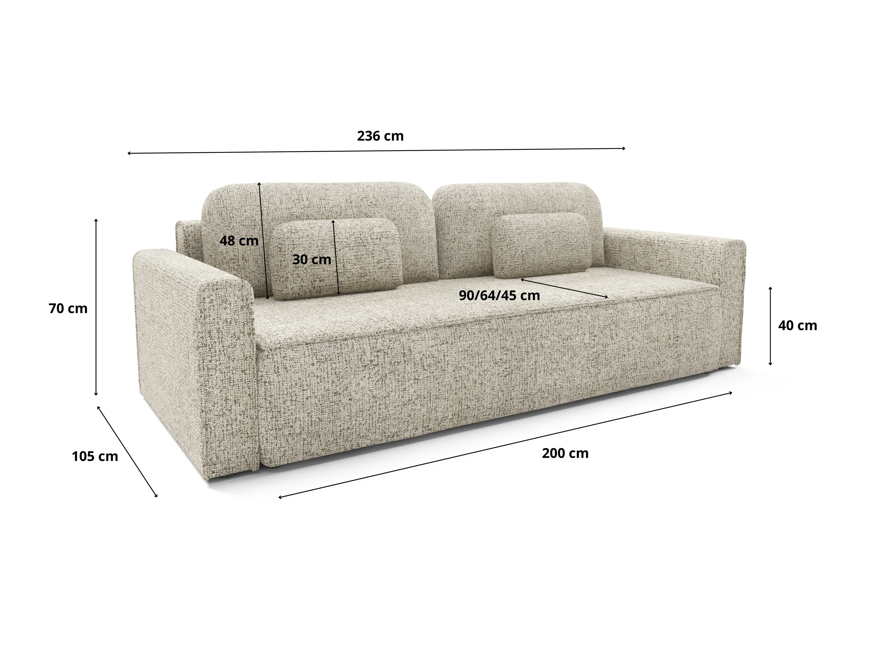 Sofa bed Franklin 222 (Bella 10)