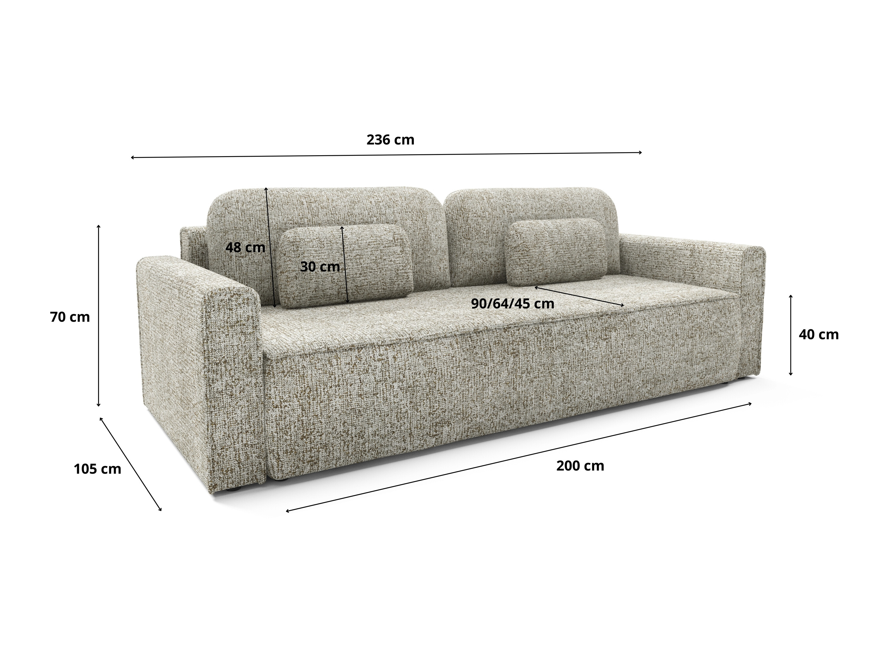 Sofa bed Franklin 222 (Bella 15)