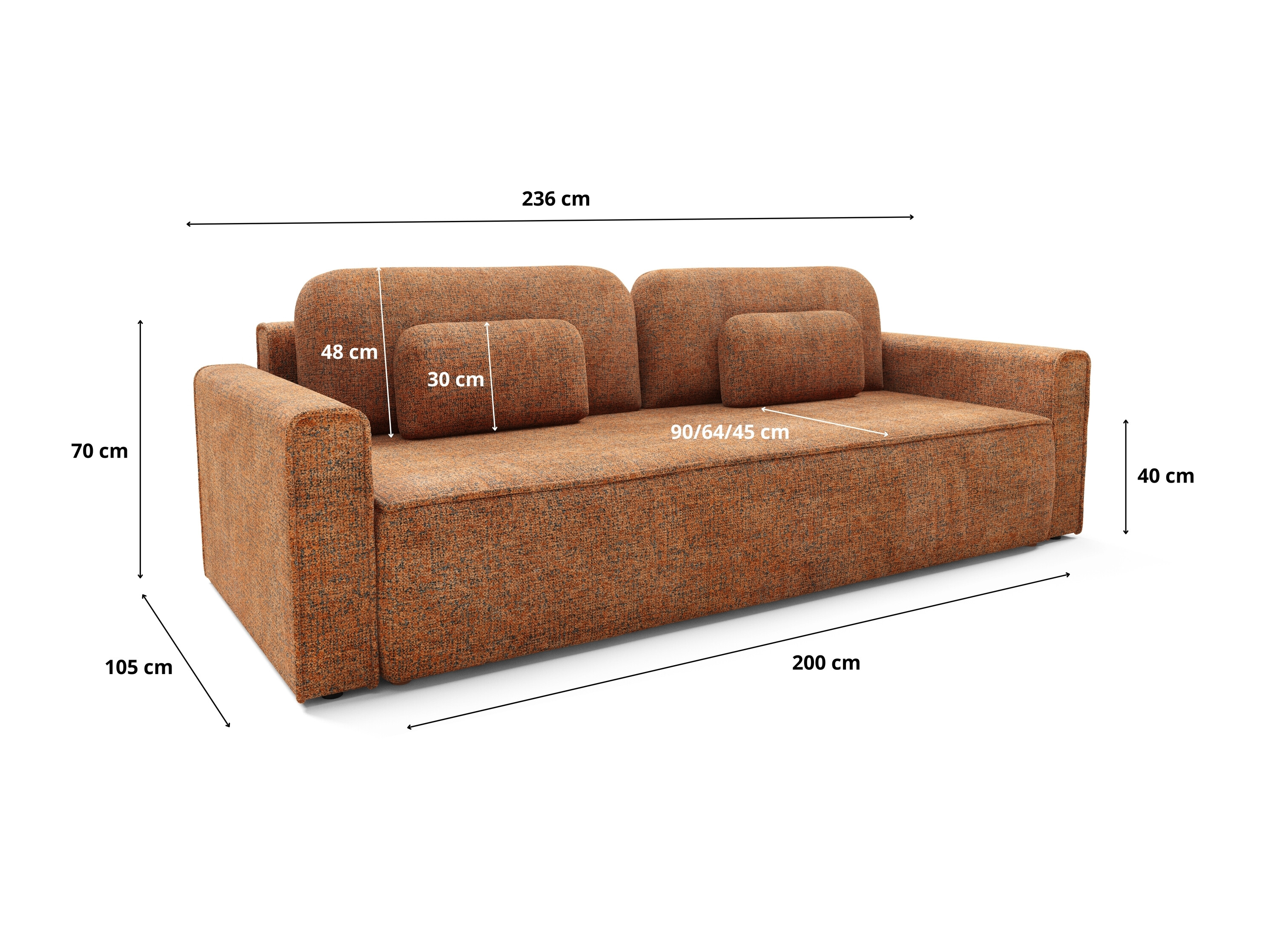 Sofa bed Franklin 222 (Bella 40)