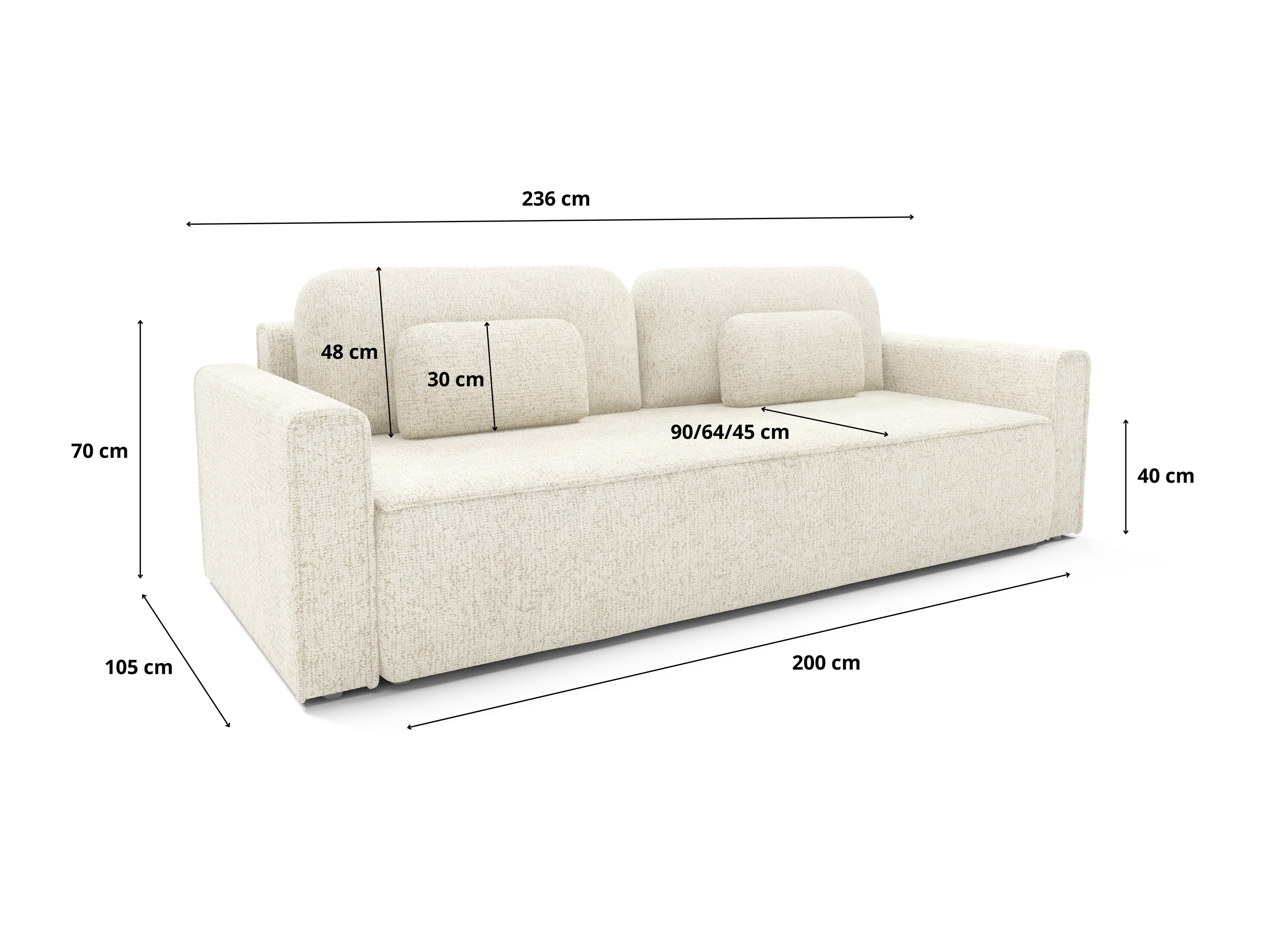 Sofa bed Franklin 222 (Bella 5)