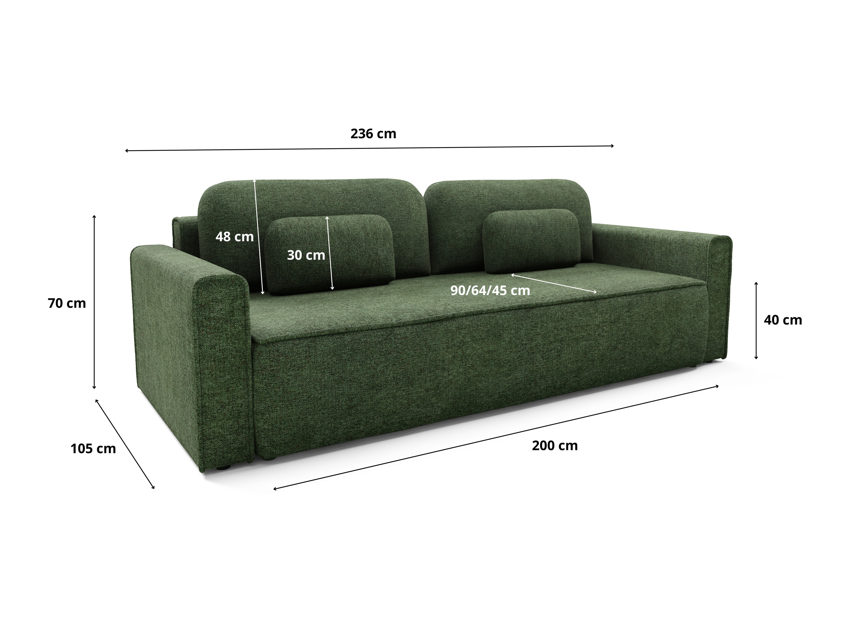 Sofa bed Franklin 222 (Bella 80)