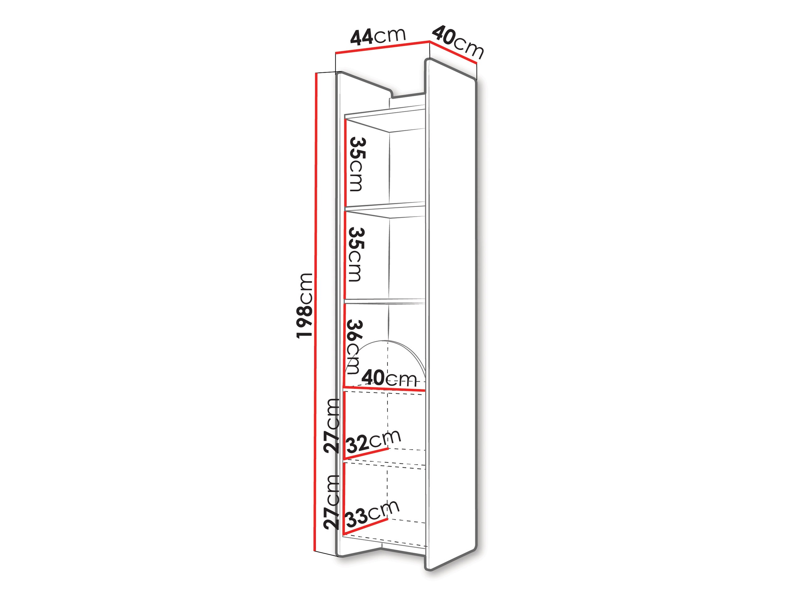 Bookcase Fivelbi 102 (Blue)