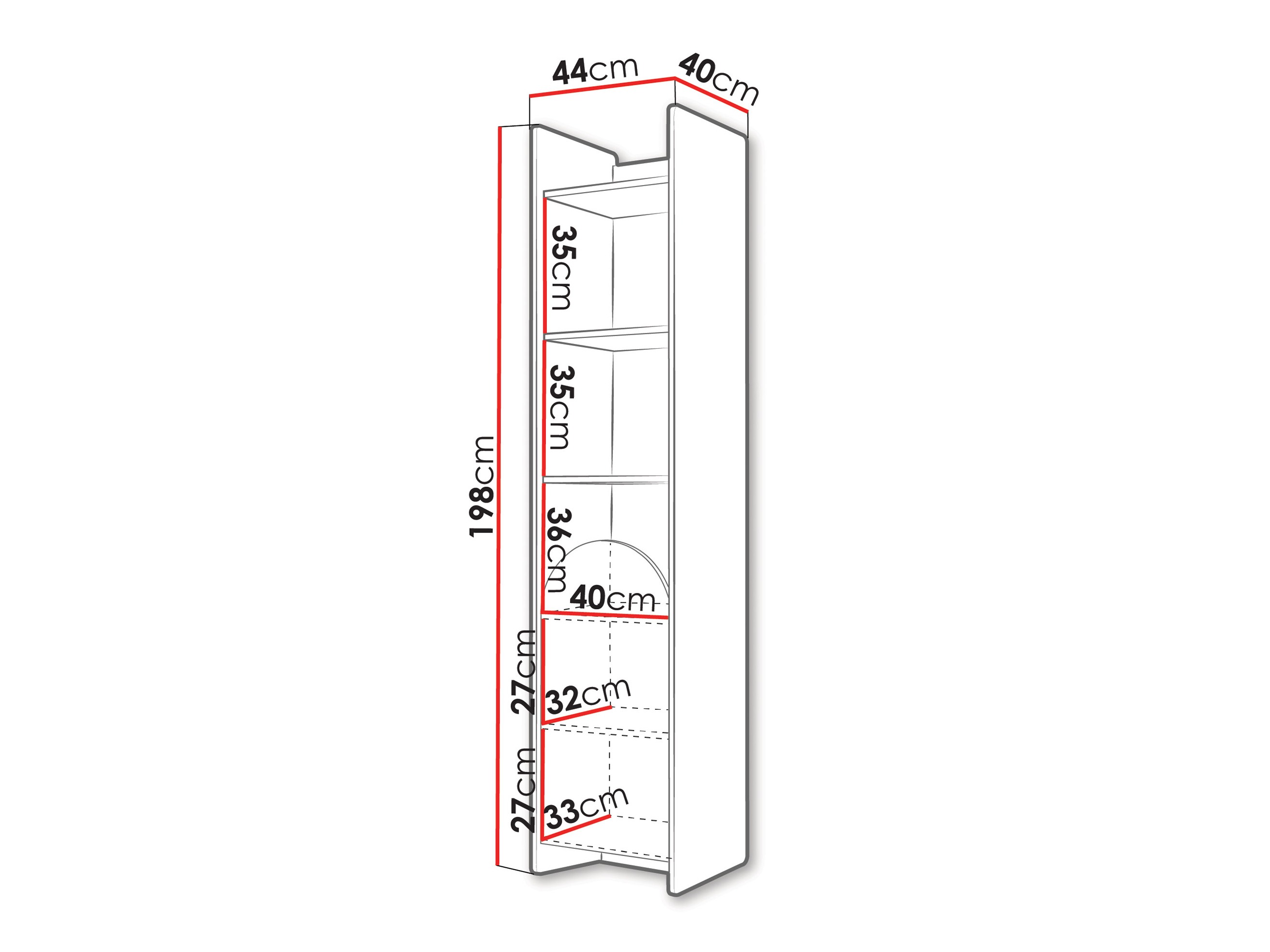 Bookcase Fivelbi 102 (Pink)