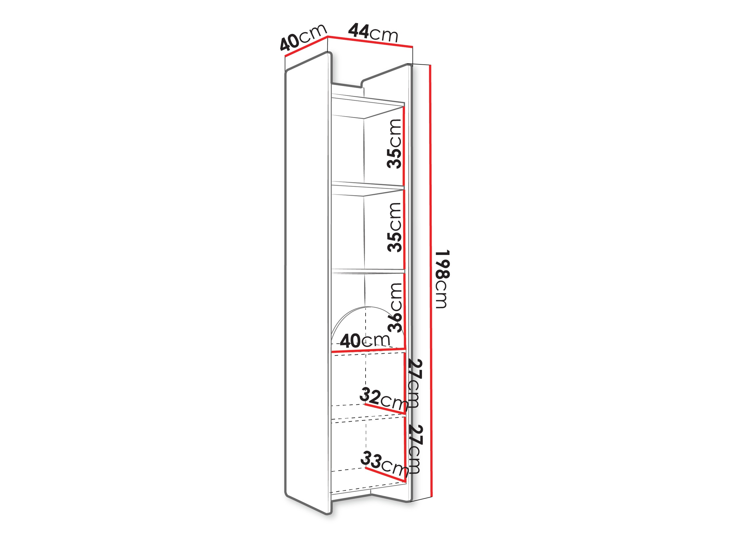 Bookcase Fivelbi 102