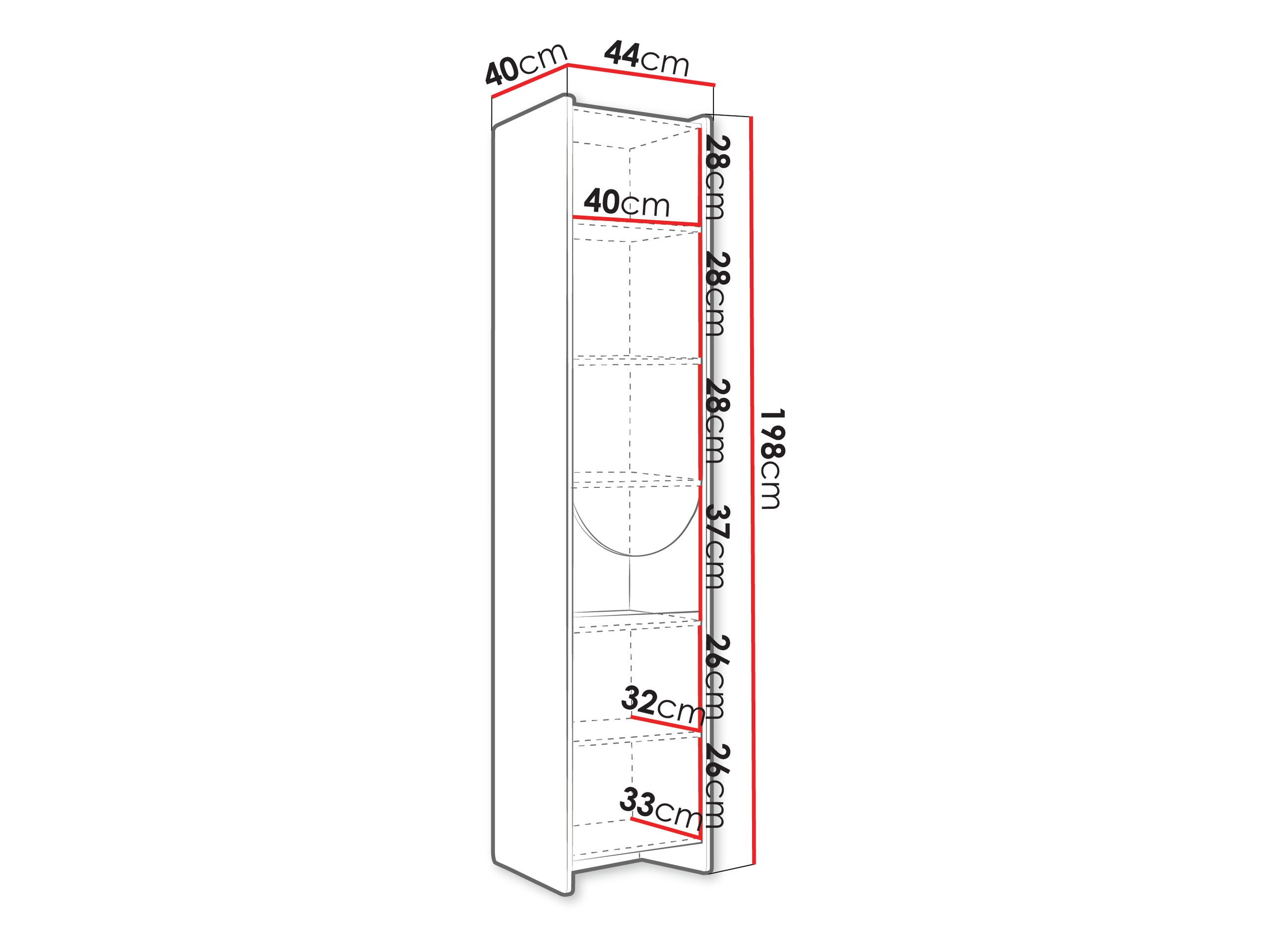 Bookcase Fivelbi 103 (Pink)