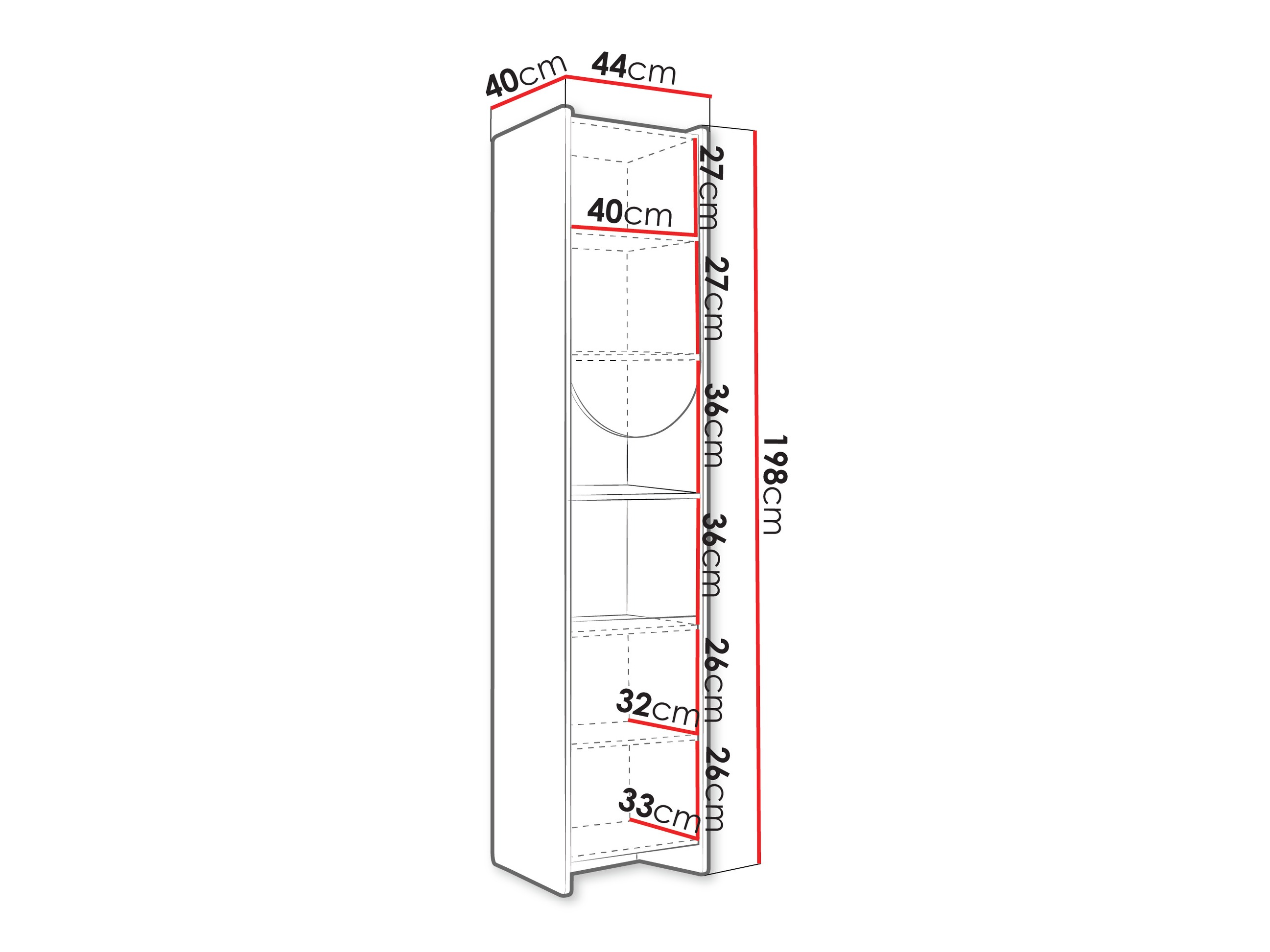 Bookcase Fivelbi 104 (Blue)