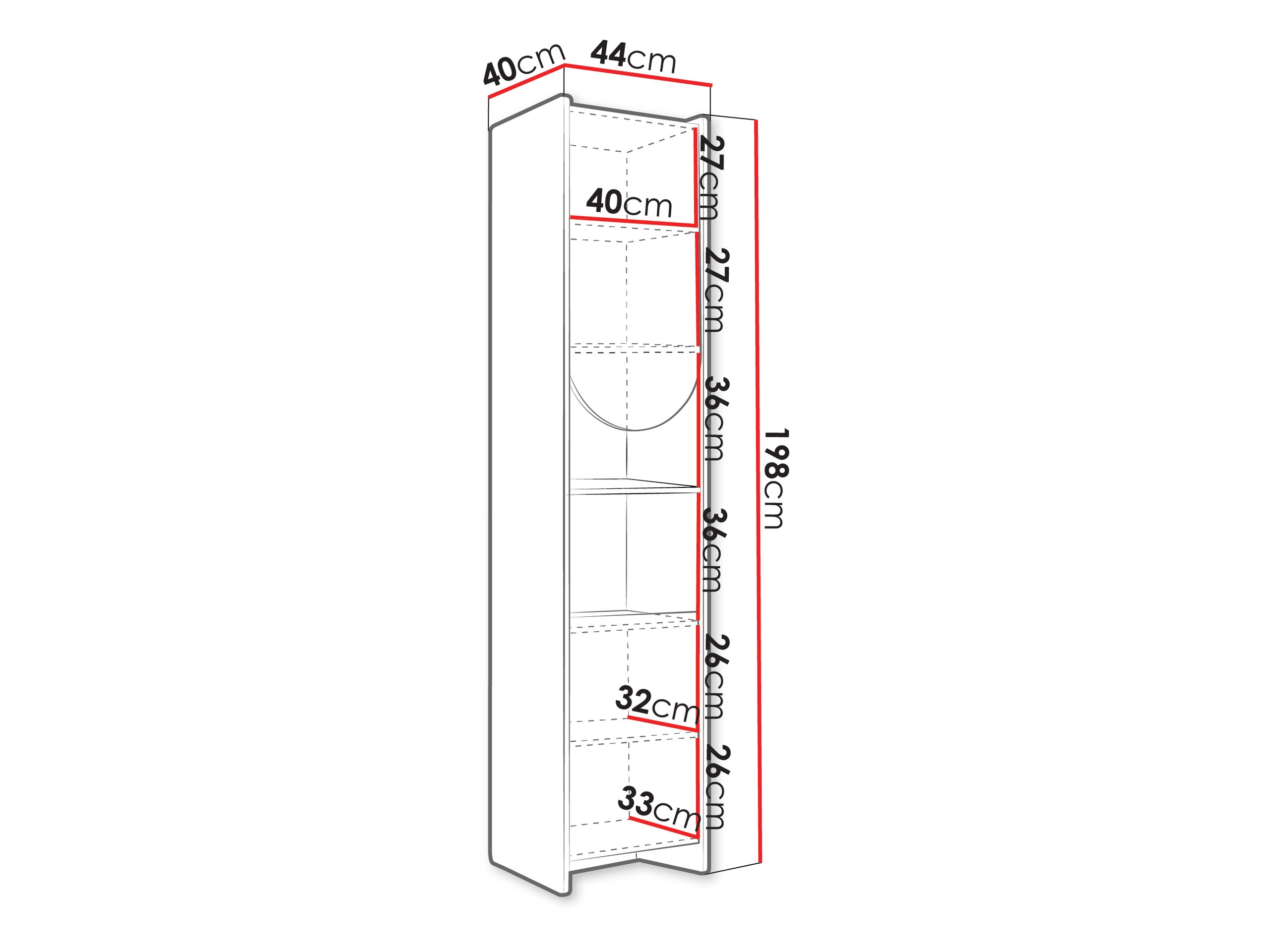 Bookcase Fivelbi 104 (Pink)