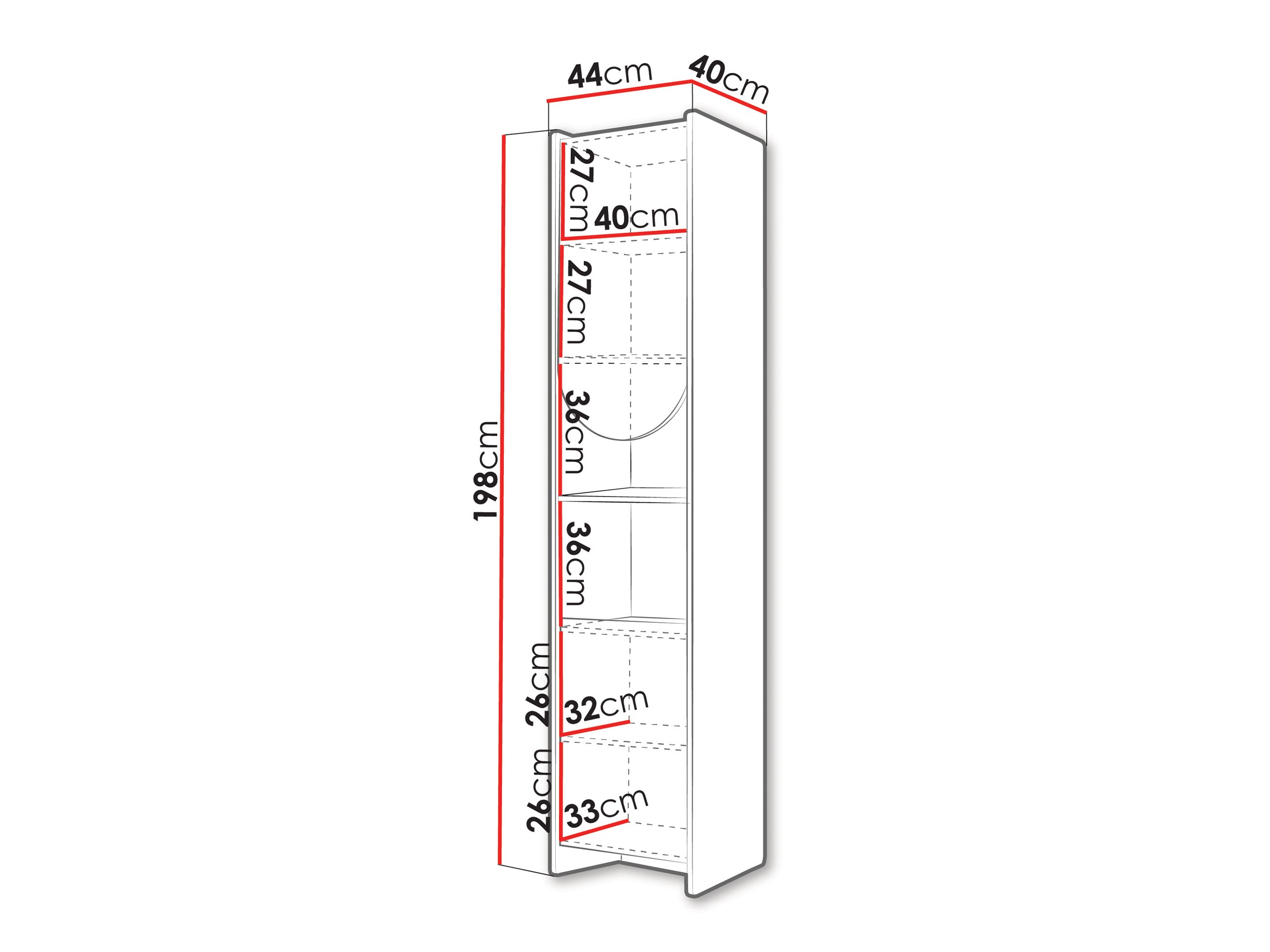 Bookcase Fivelbi 104