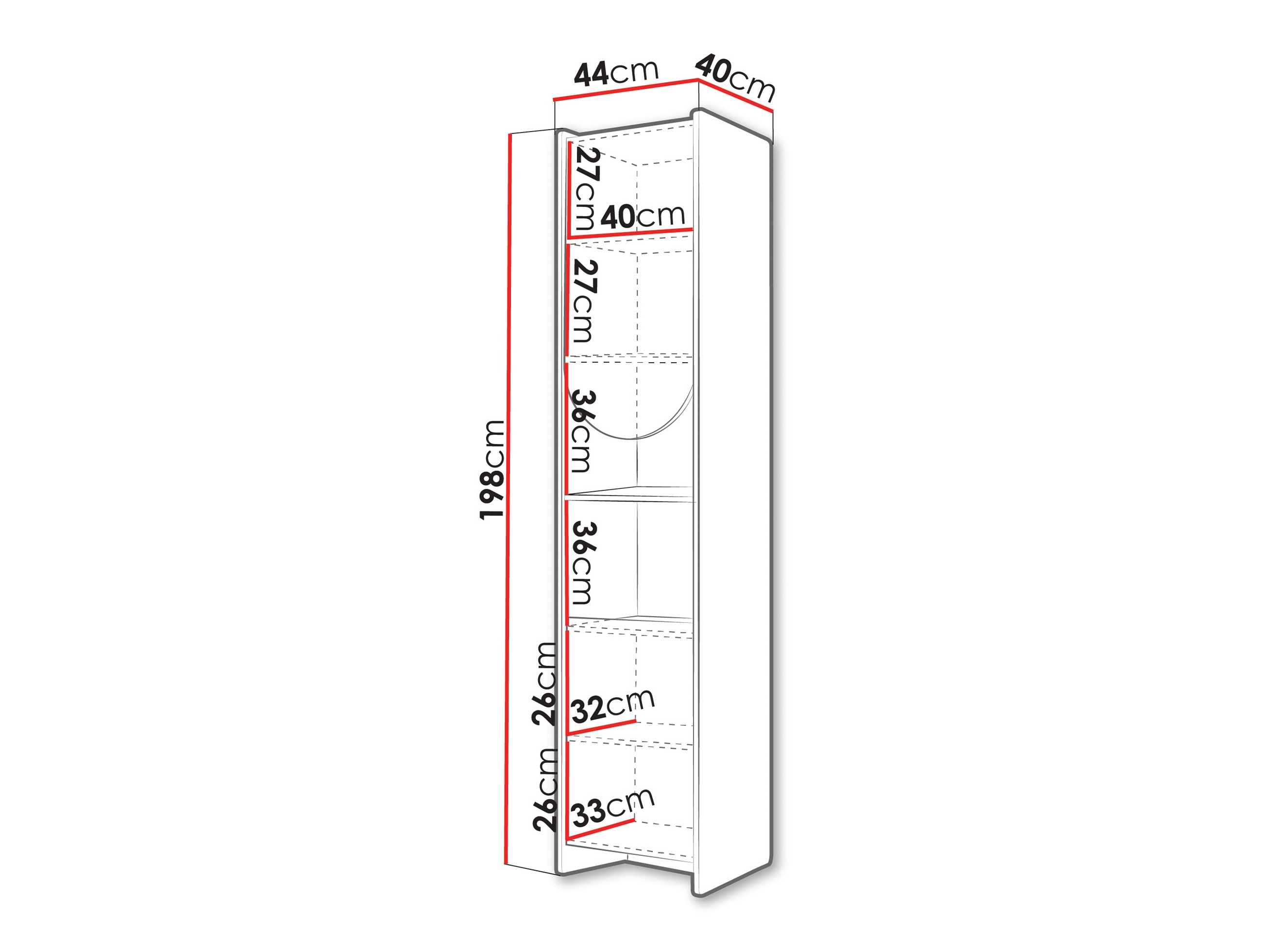 Bookcase Fivelbi 104