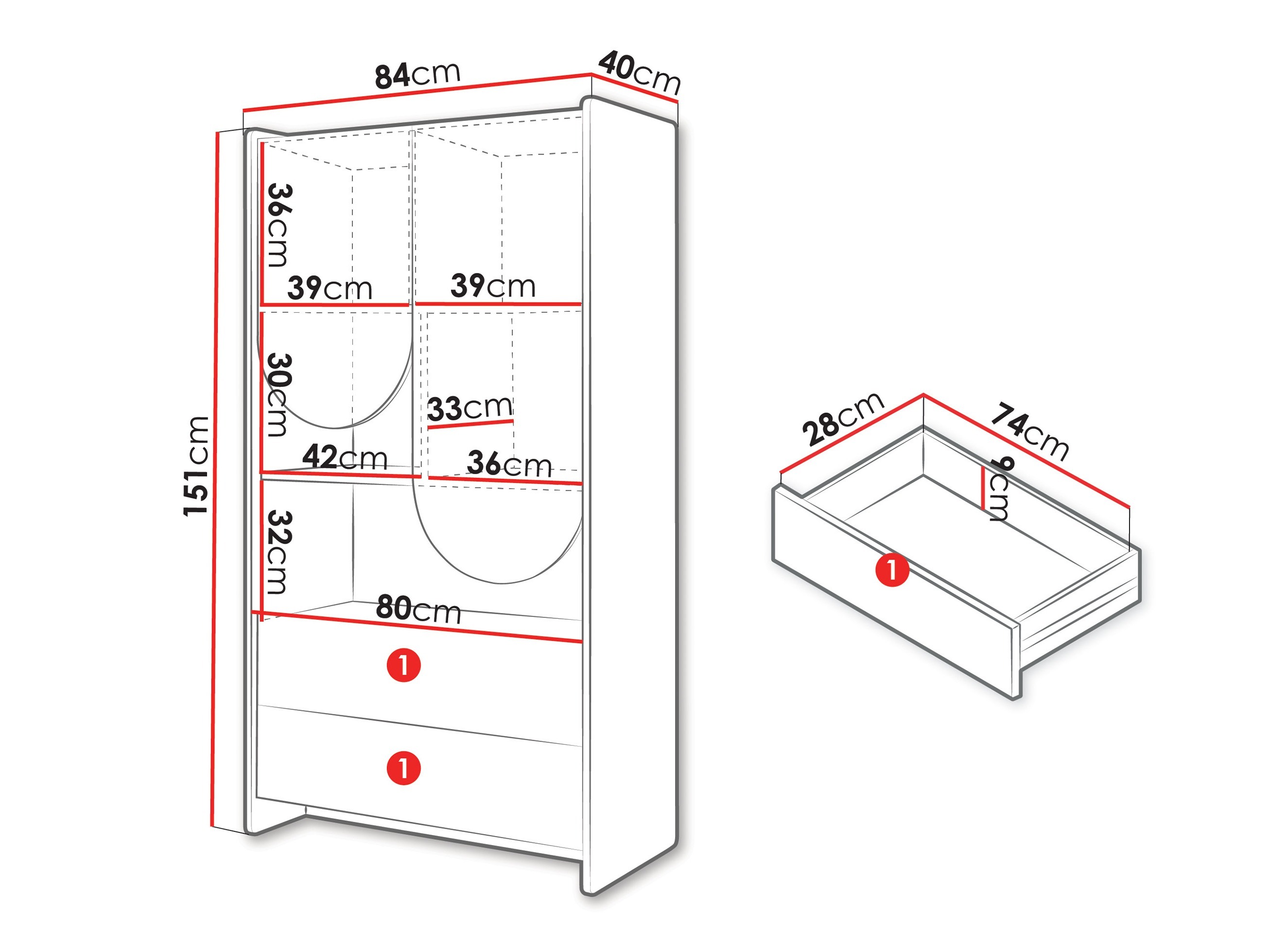 Bookcase Fivelbi 105