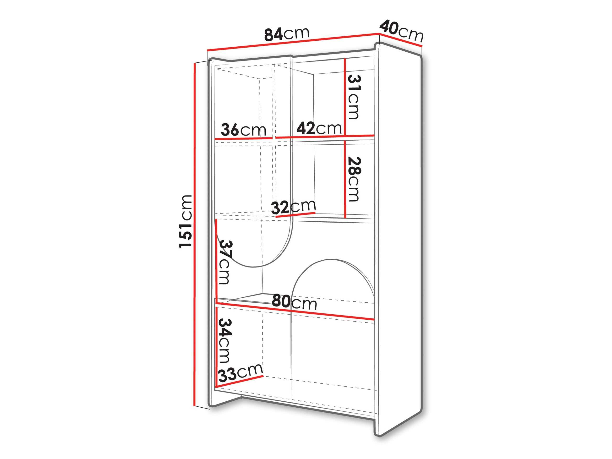 Bookcase Fivelbi 106 (Blue)