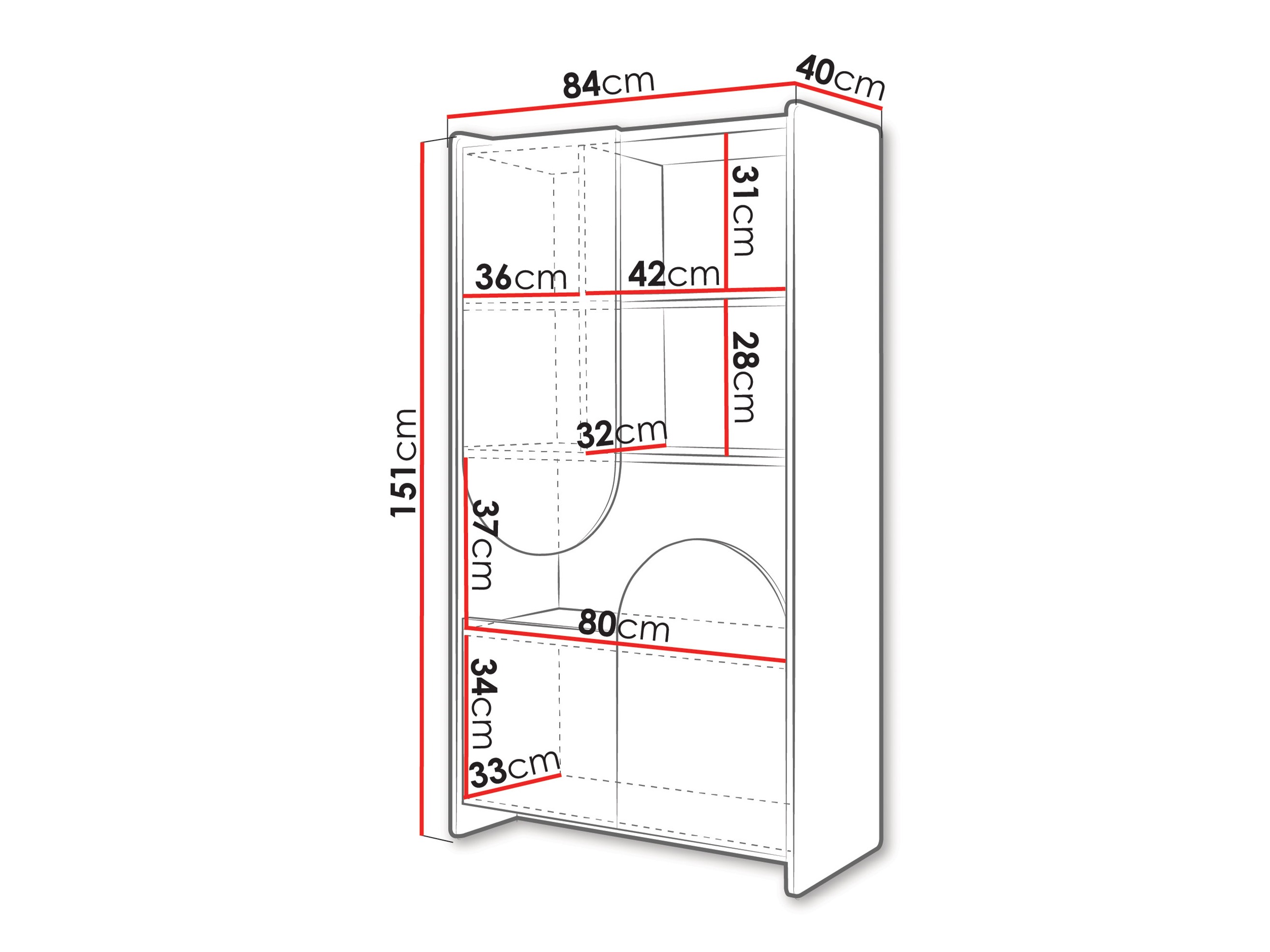Bookcase Fivelbi 106