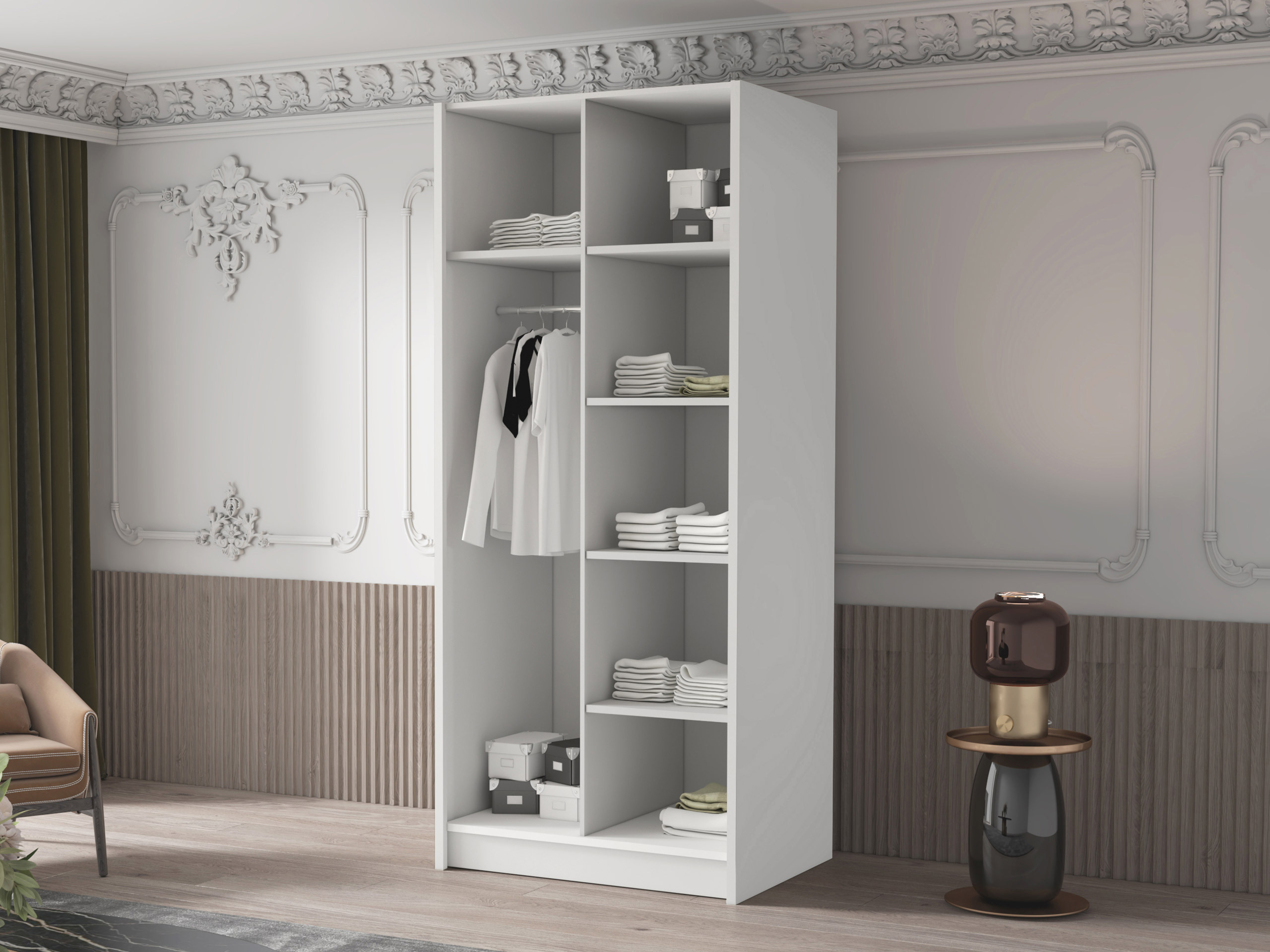 Wardrobe Closico Staton I (Black)
